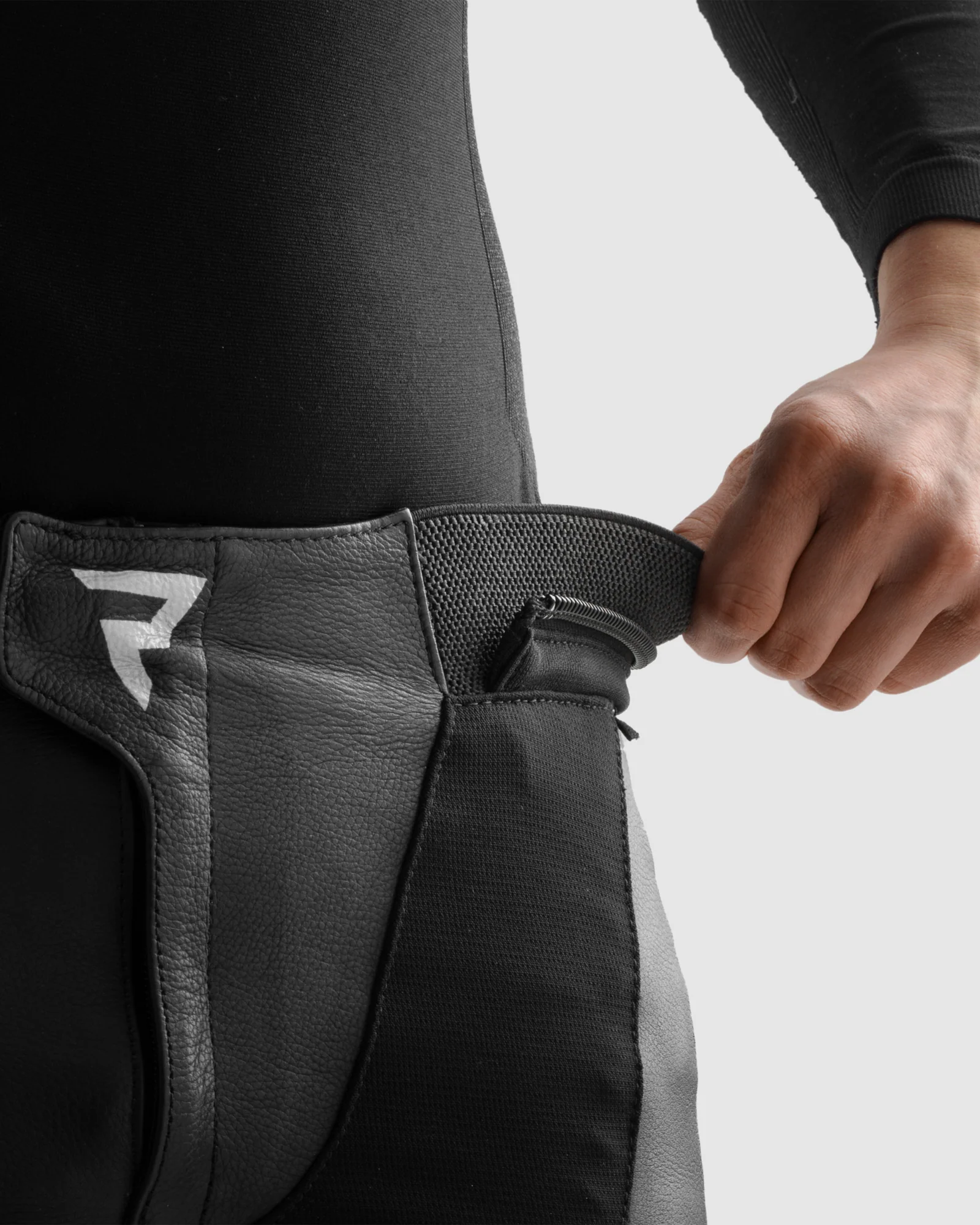 Inferno Motorcycle Pants Black White - Image 10