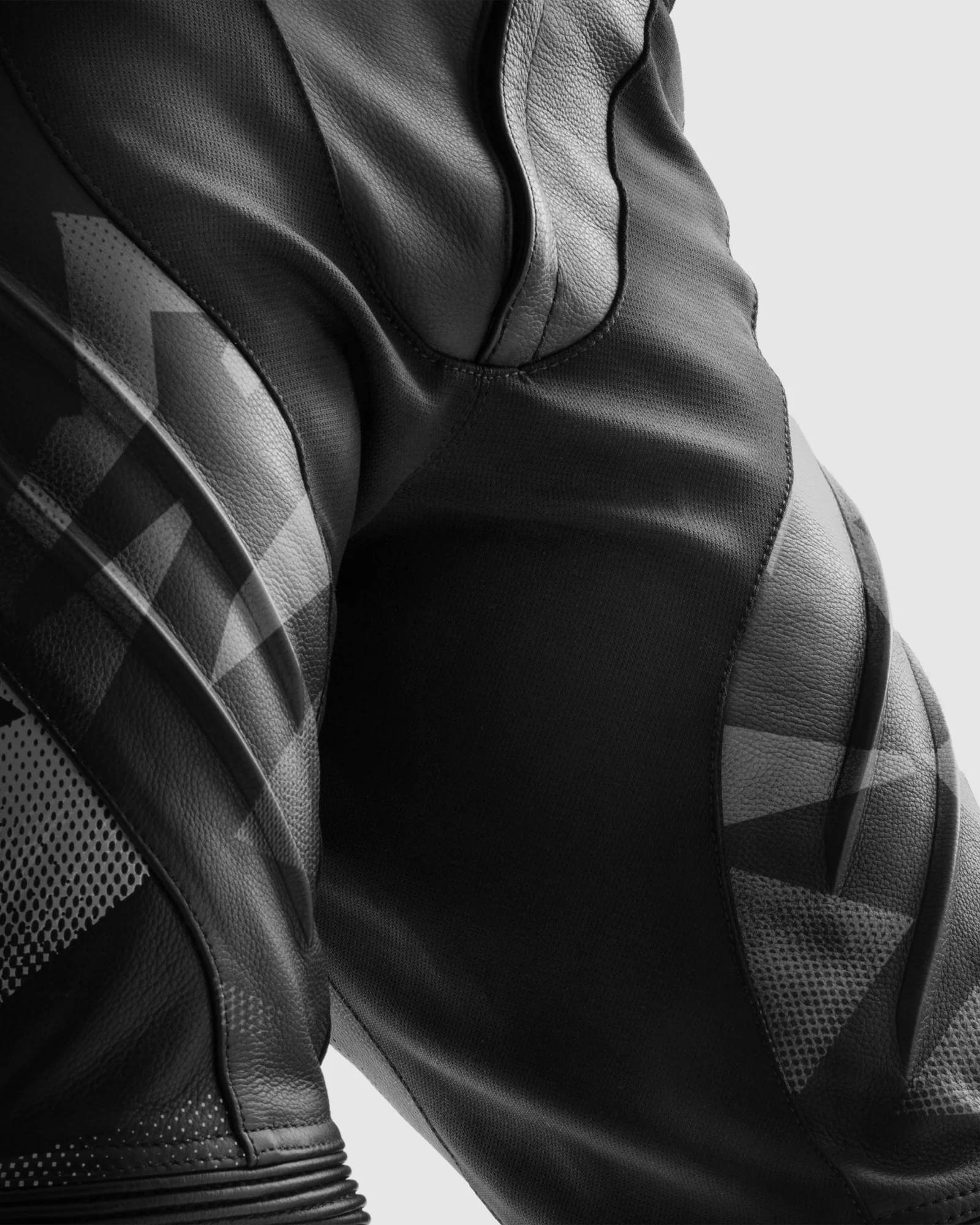 Inferno Motorcycle Pants Black White - Image 4