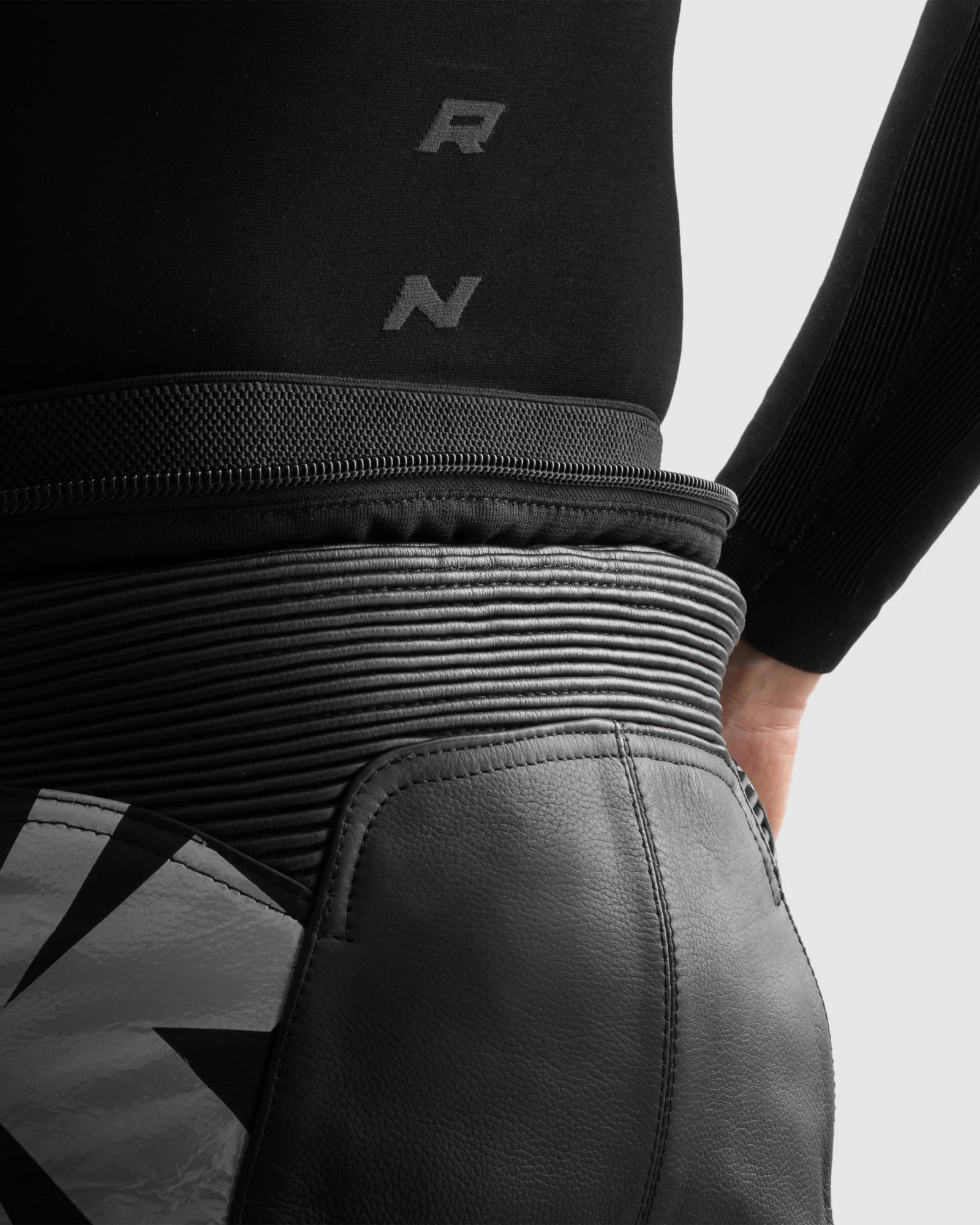 Inferno Motorcycle Pants Black White - Image 7