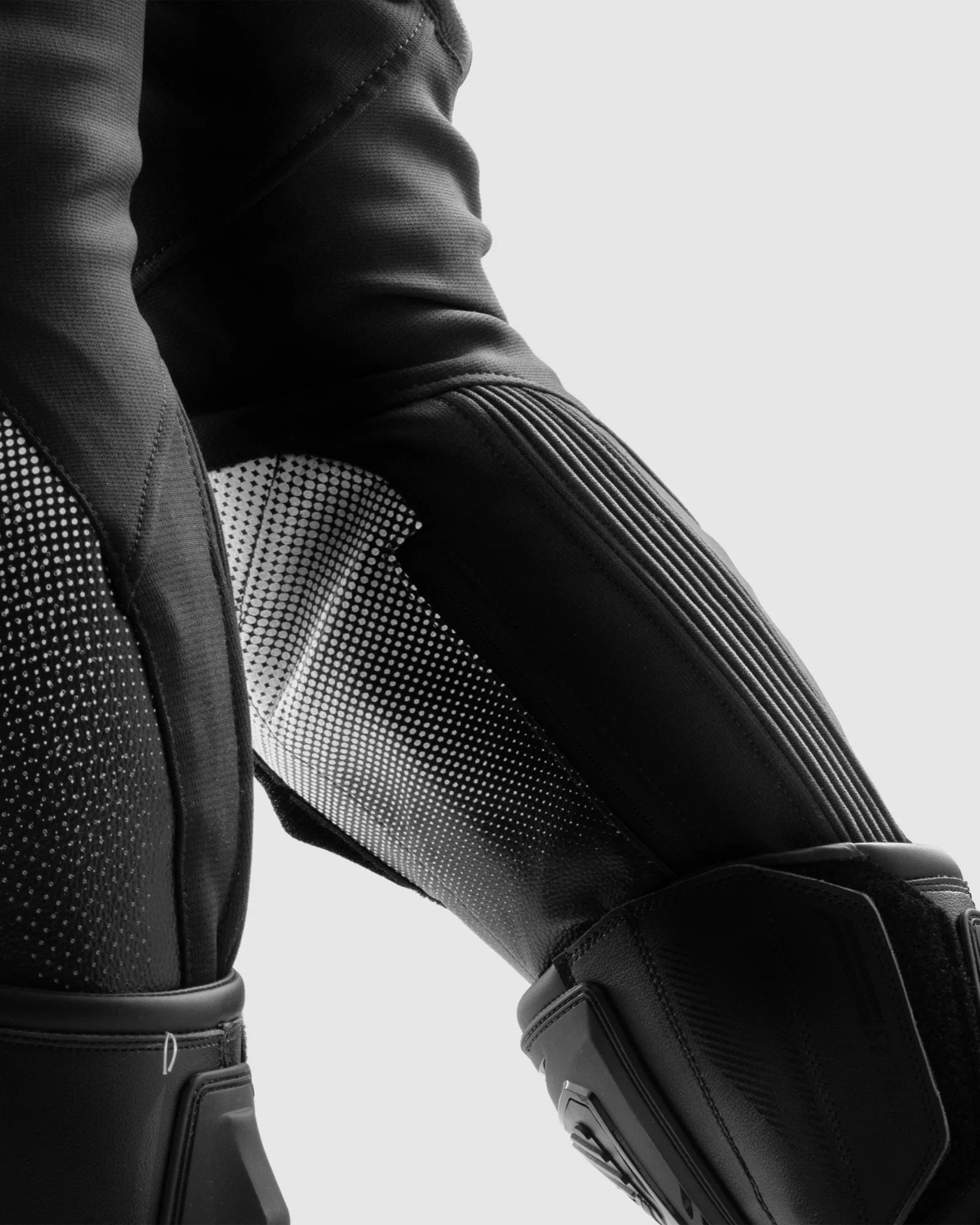 Inferno Motorcycle Pants Black White - Image 8
