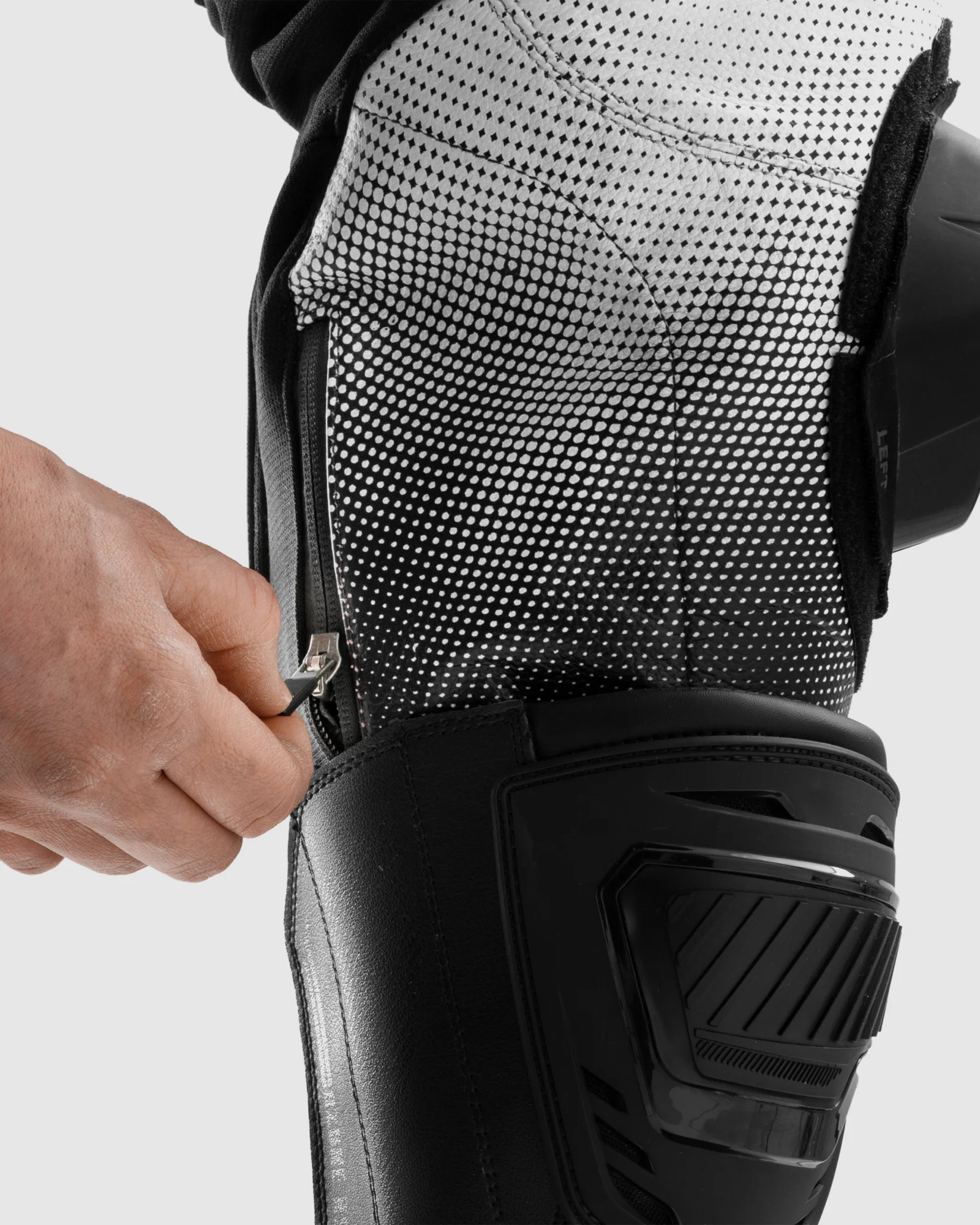 Inferno Motorcycle Pants Black White - Image 9