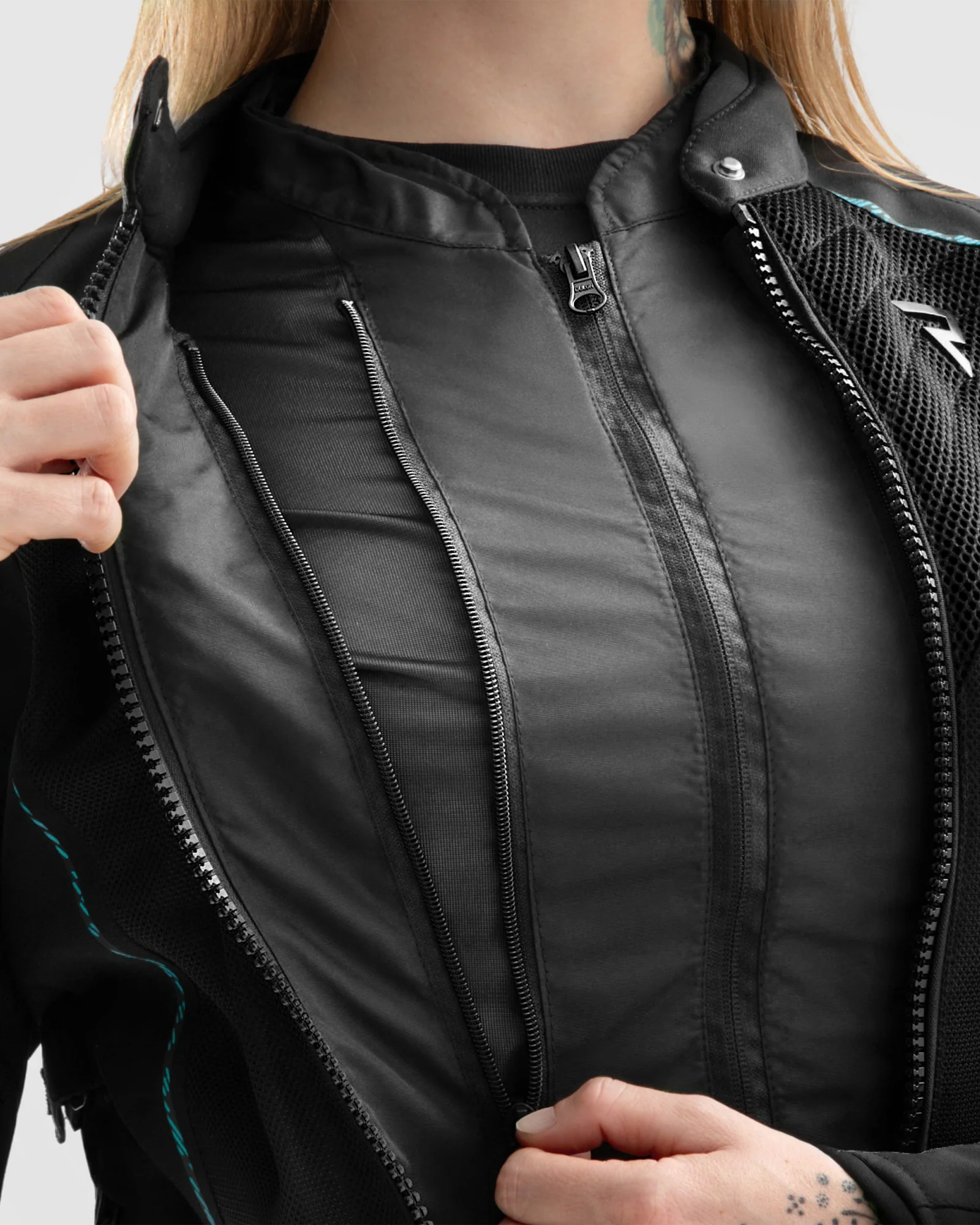 Jax Women's Motorcycle Jacket Blue Lagoon - Image 5