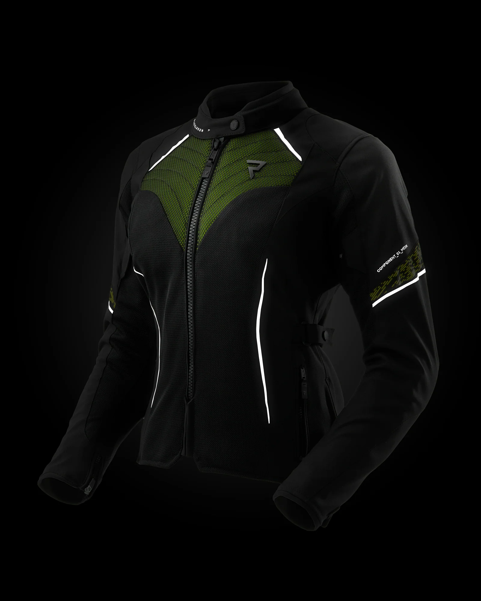 Jax Women's Motorcycle Jacket Green - Image 13