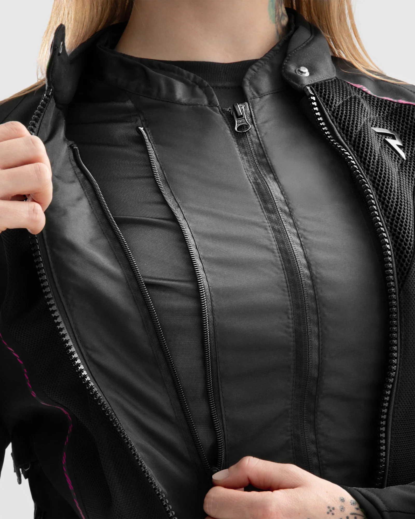 Jax Women's Motorcycle Jacket Pink - Image 5