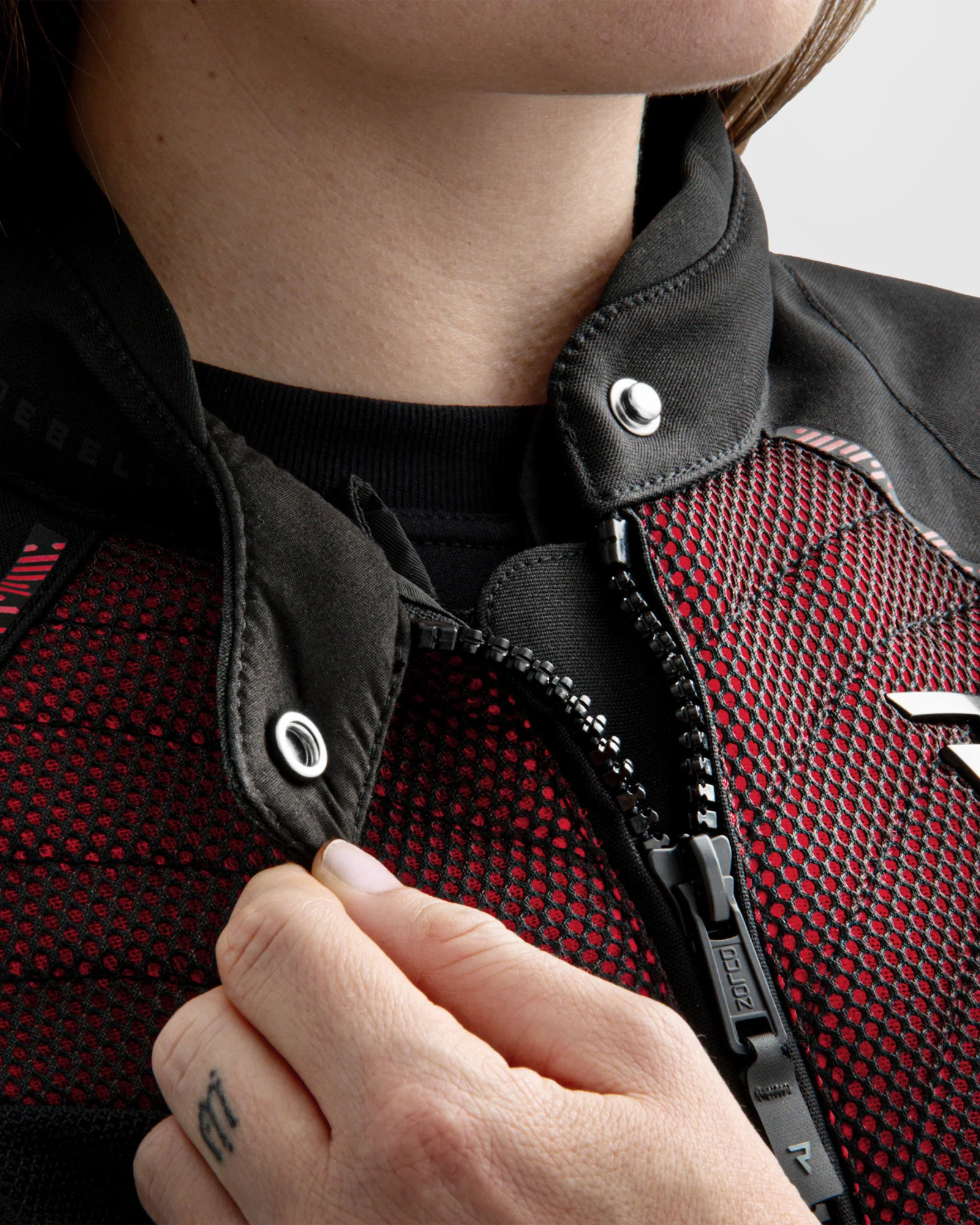 Jax Women's Motorcycle Jacket Red - Image 10