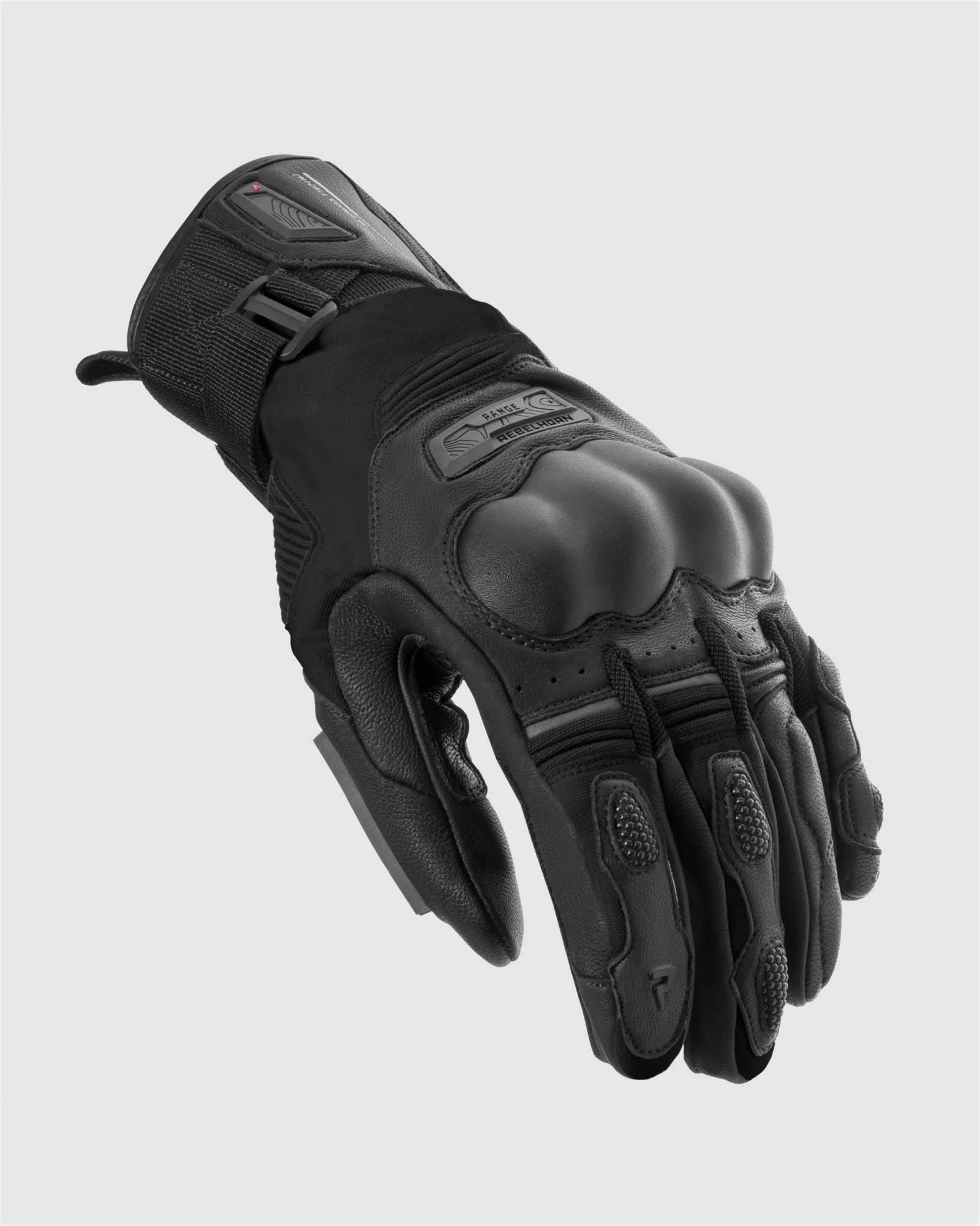 Range Motorcycle Gloves Black - Image 2