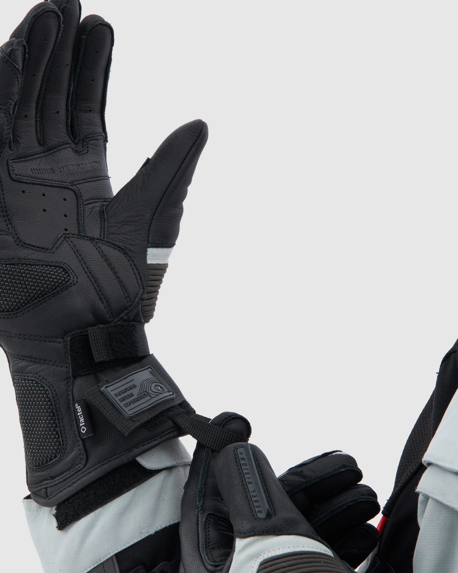 Range Motorcycle Gloves Grey - Image 7