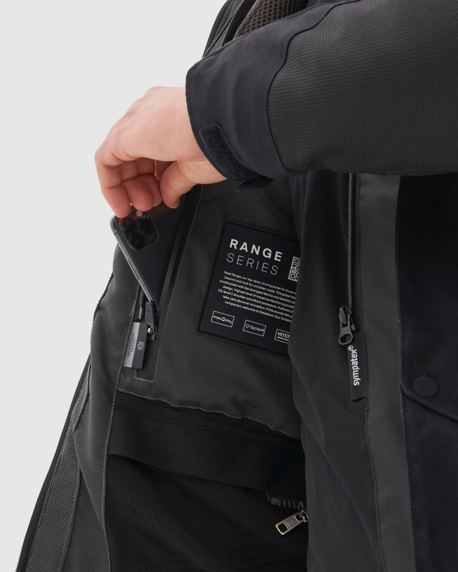 Range Motorcycle Jacket Black - Image 9