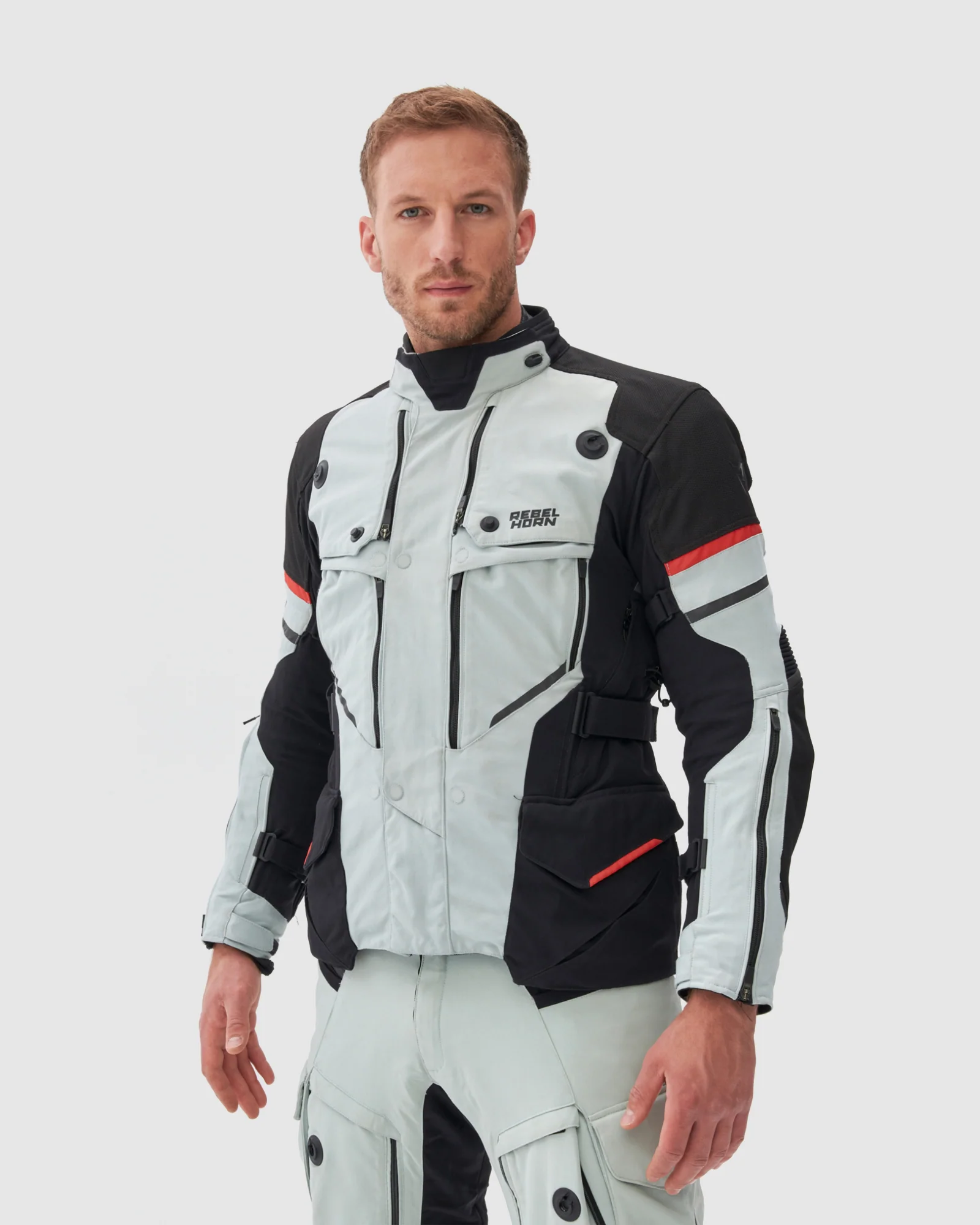 Range Motorcycle Jacket Grey - Image 3