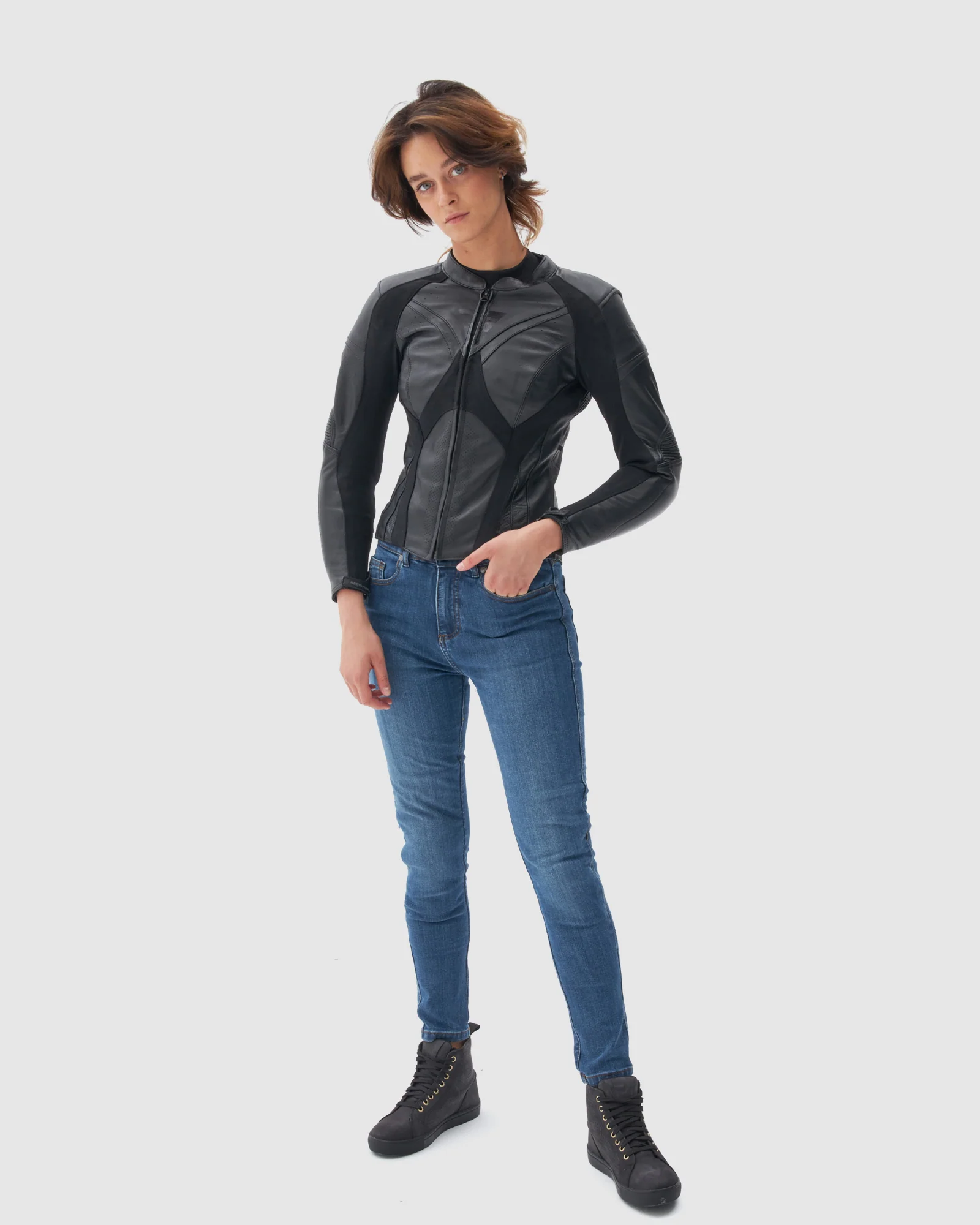 Rebel Women's Motorcycle Jacket Black - Image 11