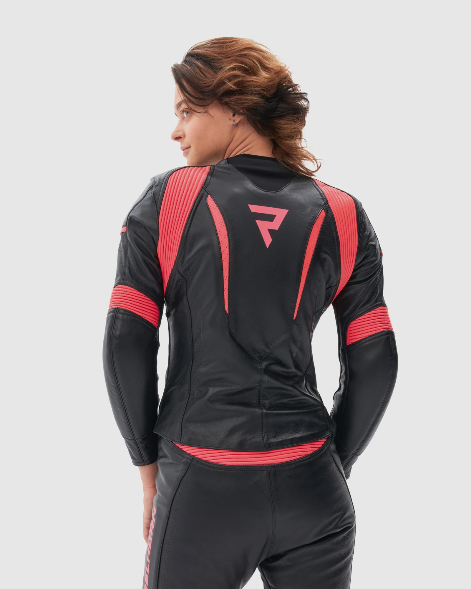 Rebel Women's Motorcycle Jacket Pink - Image 4
