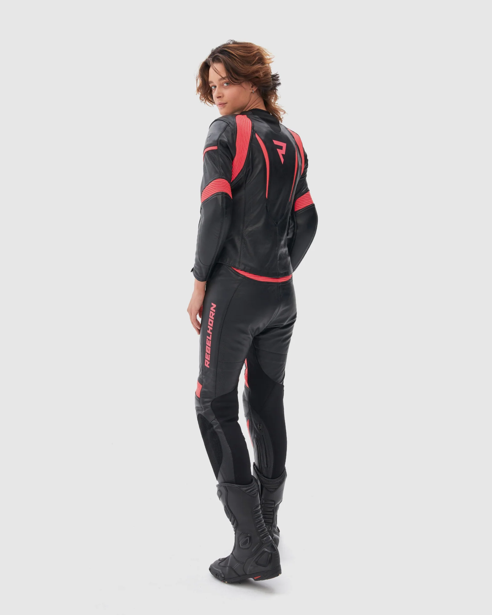 Rebel Women's Motorcycle Jacket Pink - Image 9