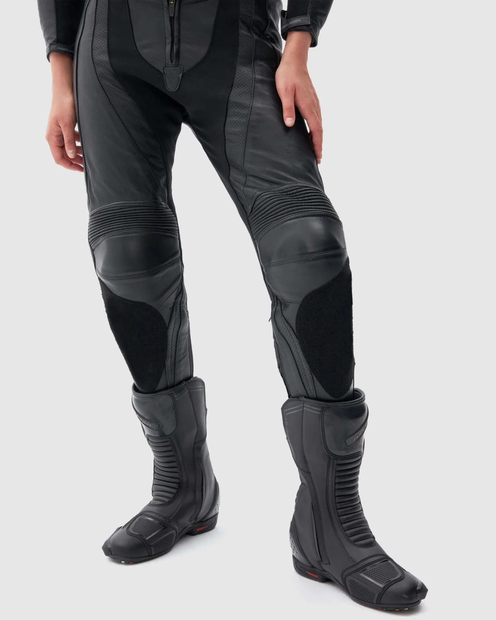 Rebel Women's Motorcycle Pants Black - Image 3