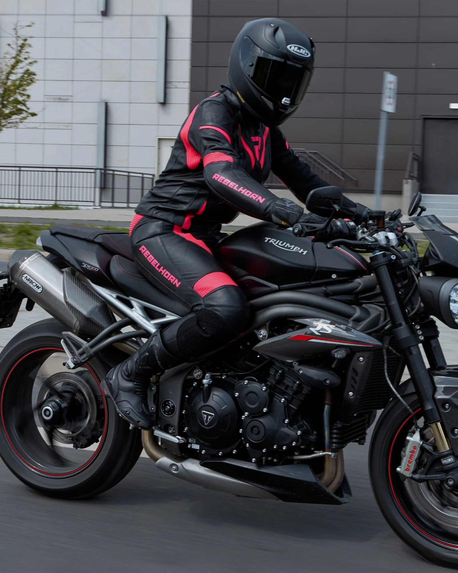 Rebel Women's Motorcycle Pants Pink - Image 12