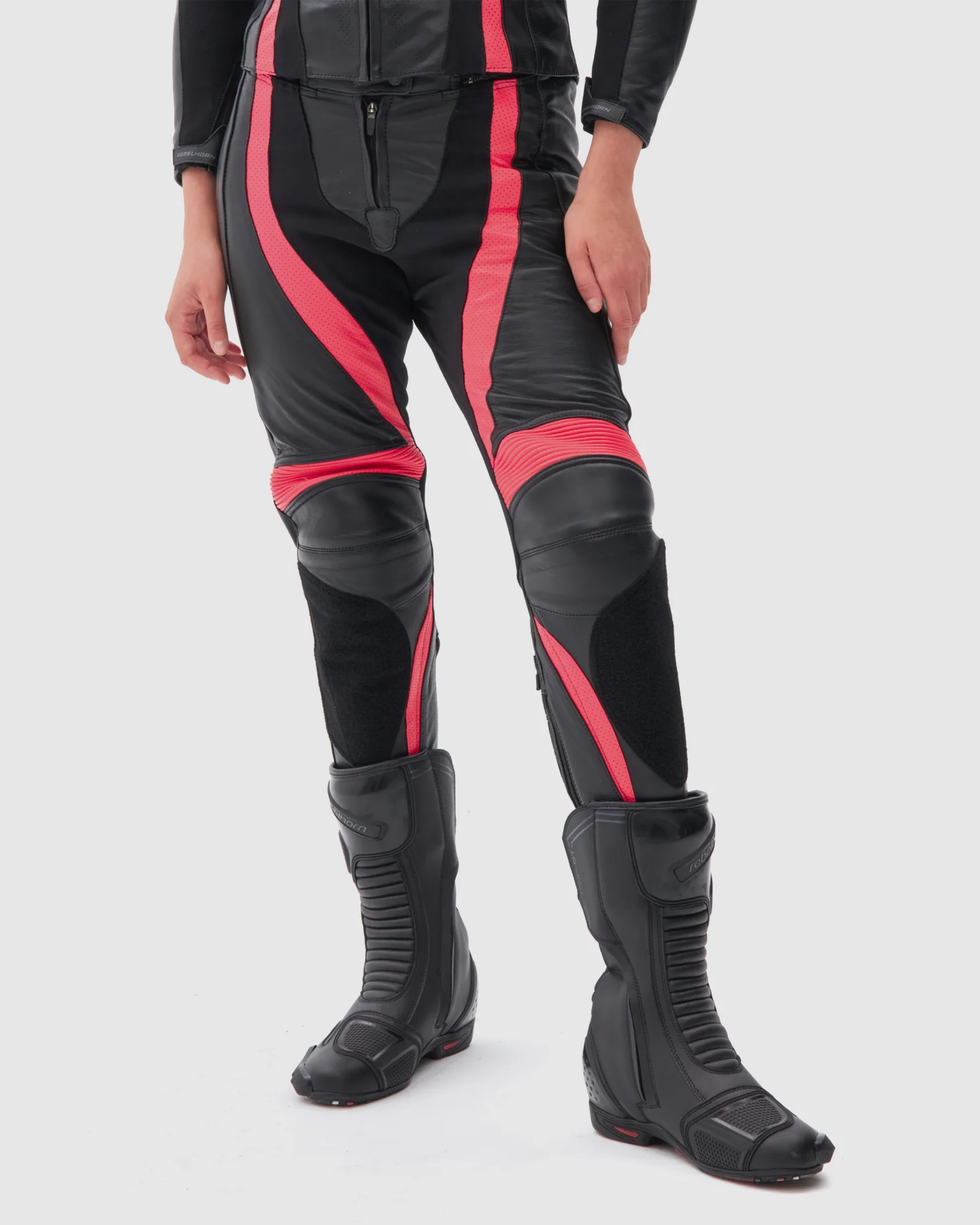 Rebel Women's Motorcycle Pants Pink - Image 3