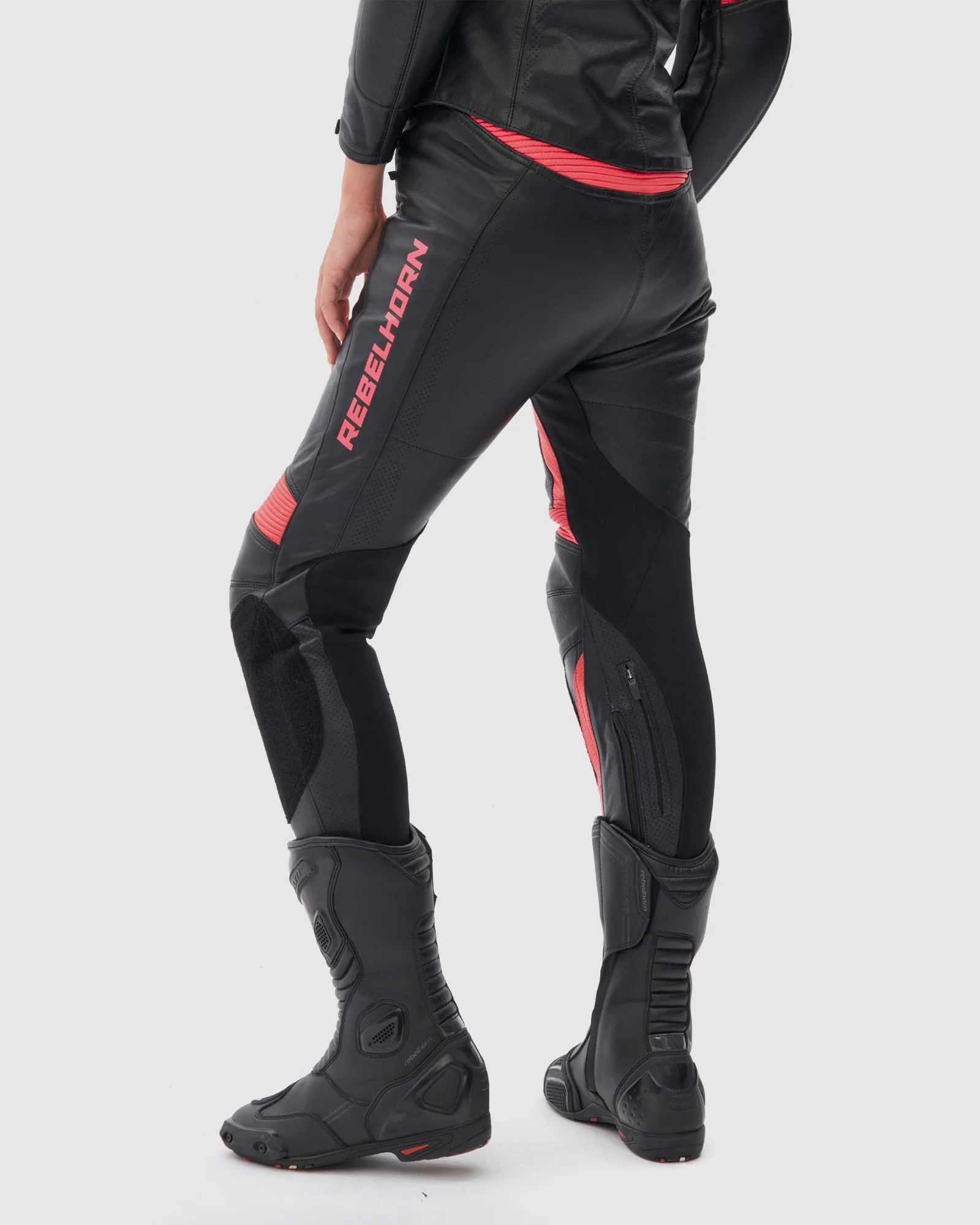 Rebel Women's Motorcycle Pants Pink - Image 4