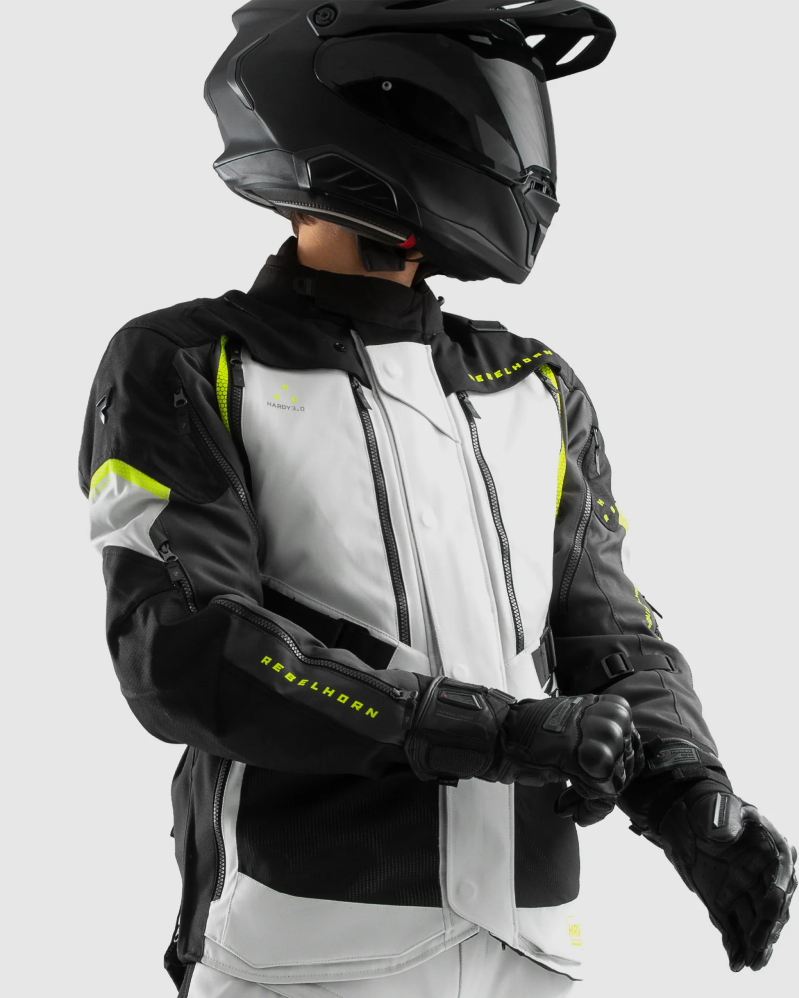 Hardy 3.0 Motorcycle Jacket Grey - Image 3
