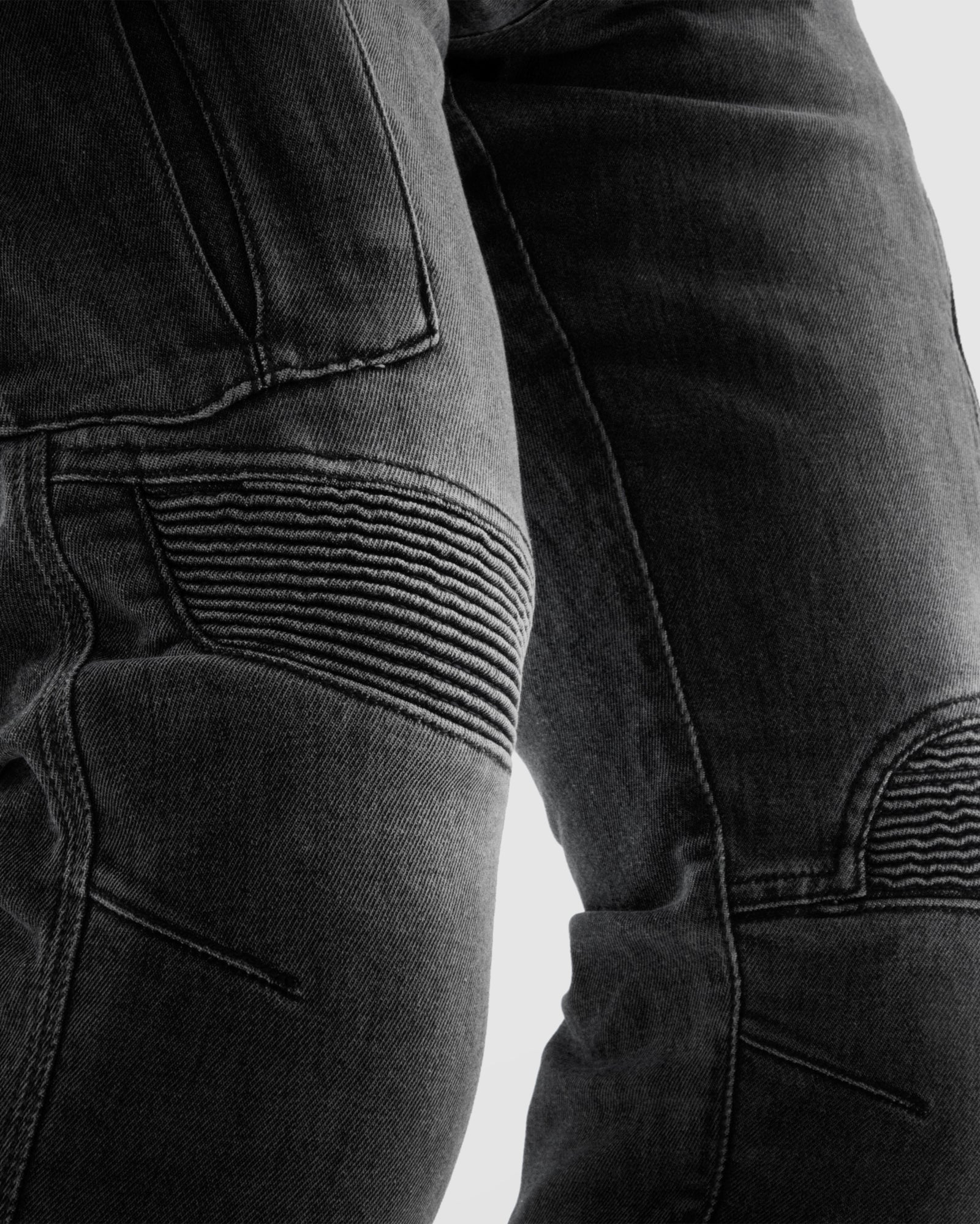 Vandal Motorcycle Jeans Monolayer Washed Black - Image 10