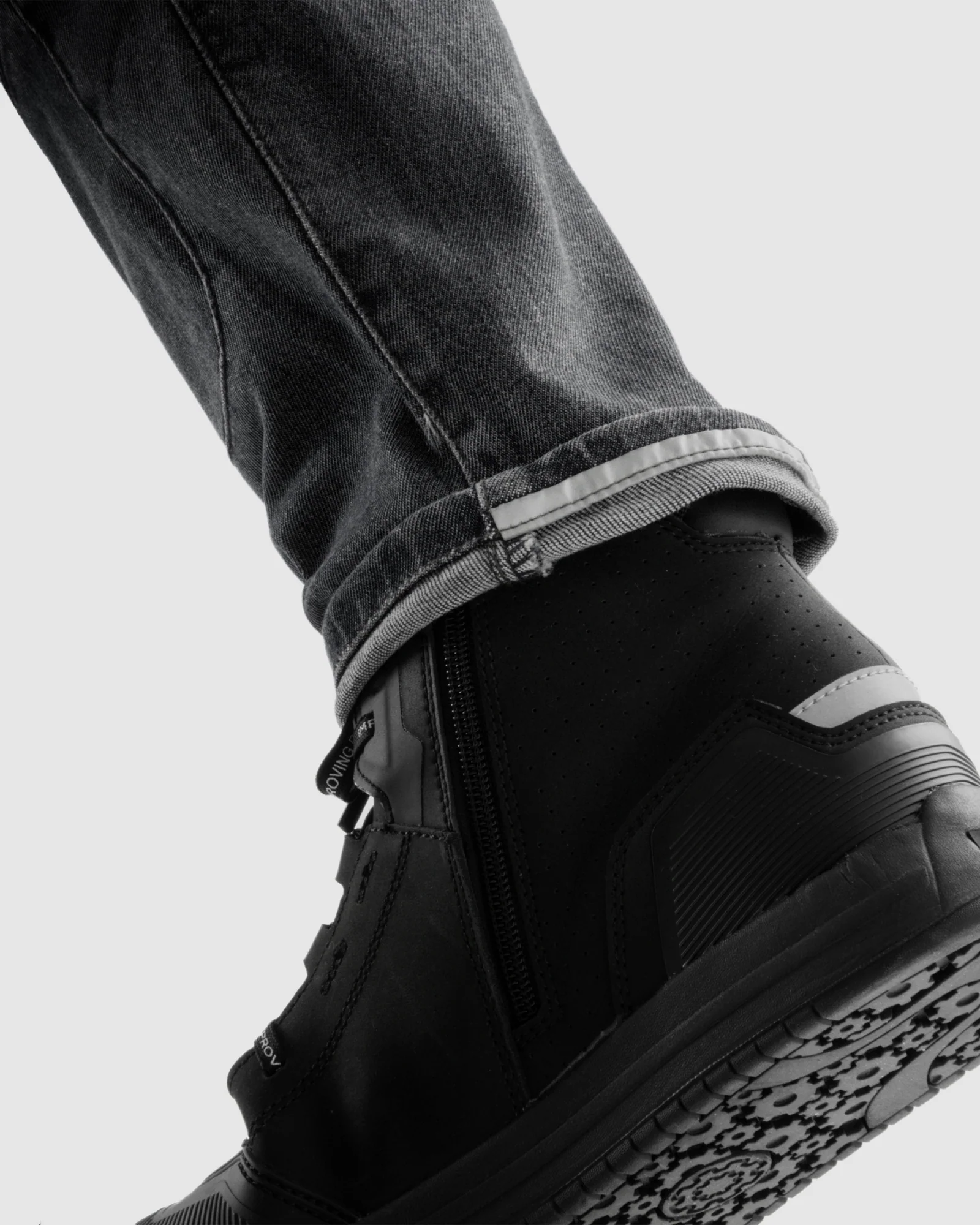 Vandal Motorcycle Jeans Monolayer Washed Black - Image 13
