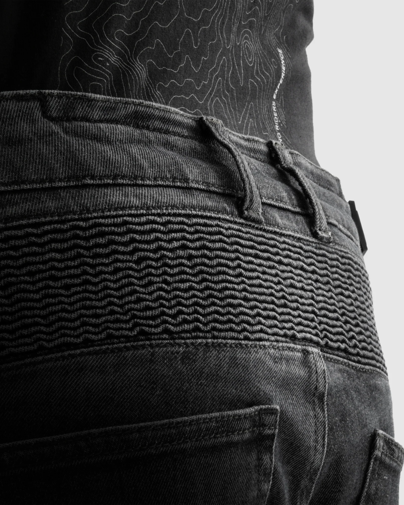 Vandal Motorcycle Jeans Monolayer Washed Black - Image 9