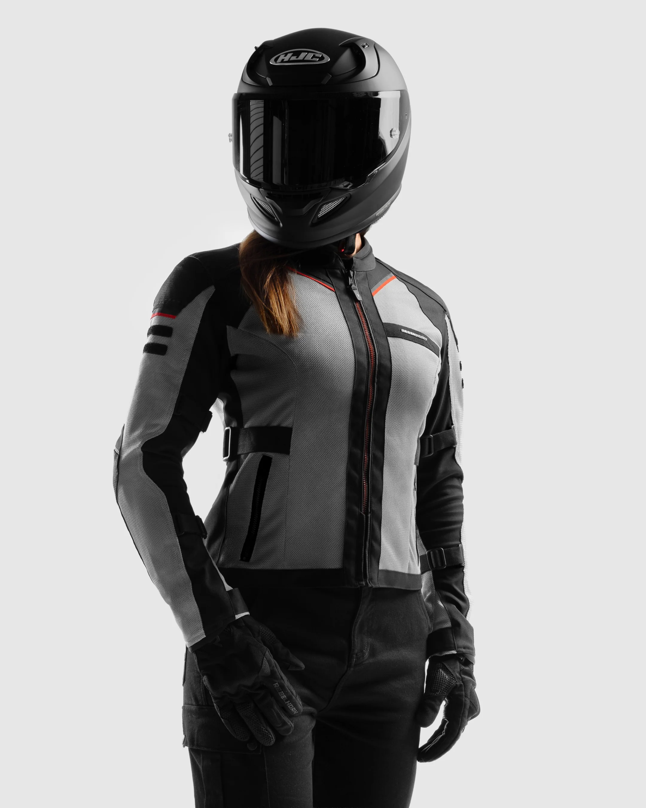 Scandal 3 Women Motorcycle Jacket Gray - Image 11