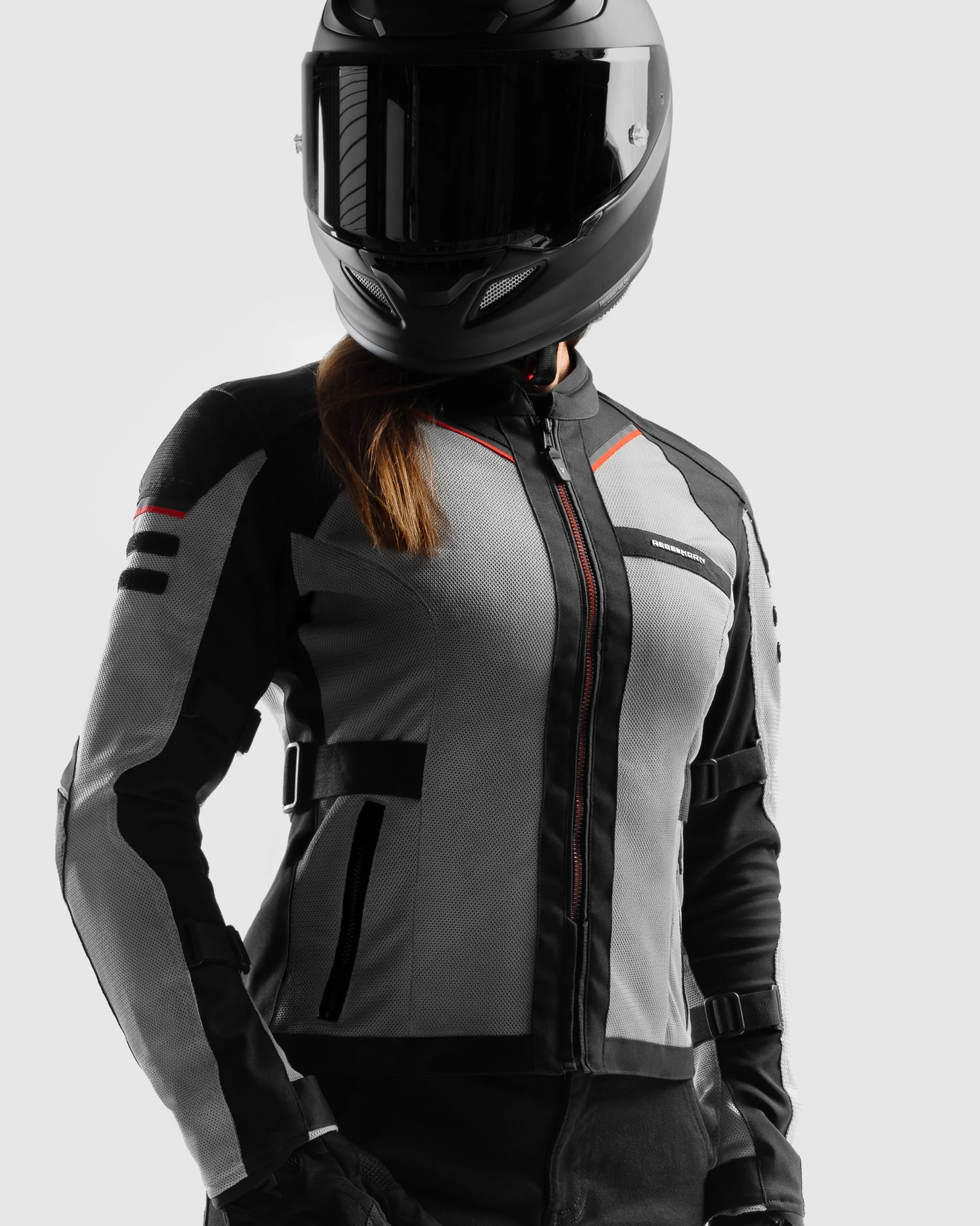 Scandal 3 Women Motorcycle Jacket Gray - Image 3