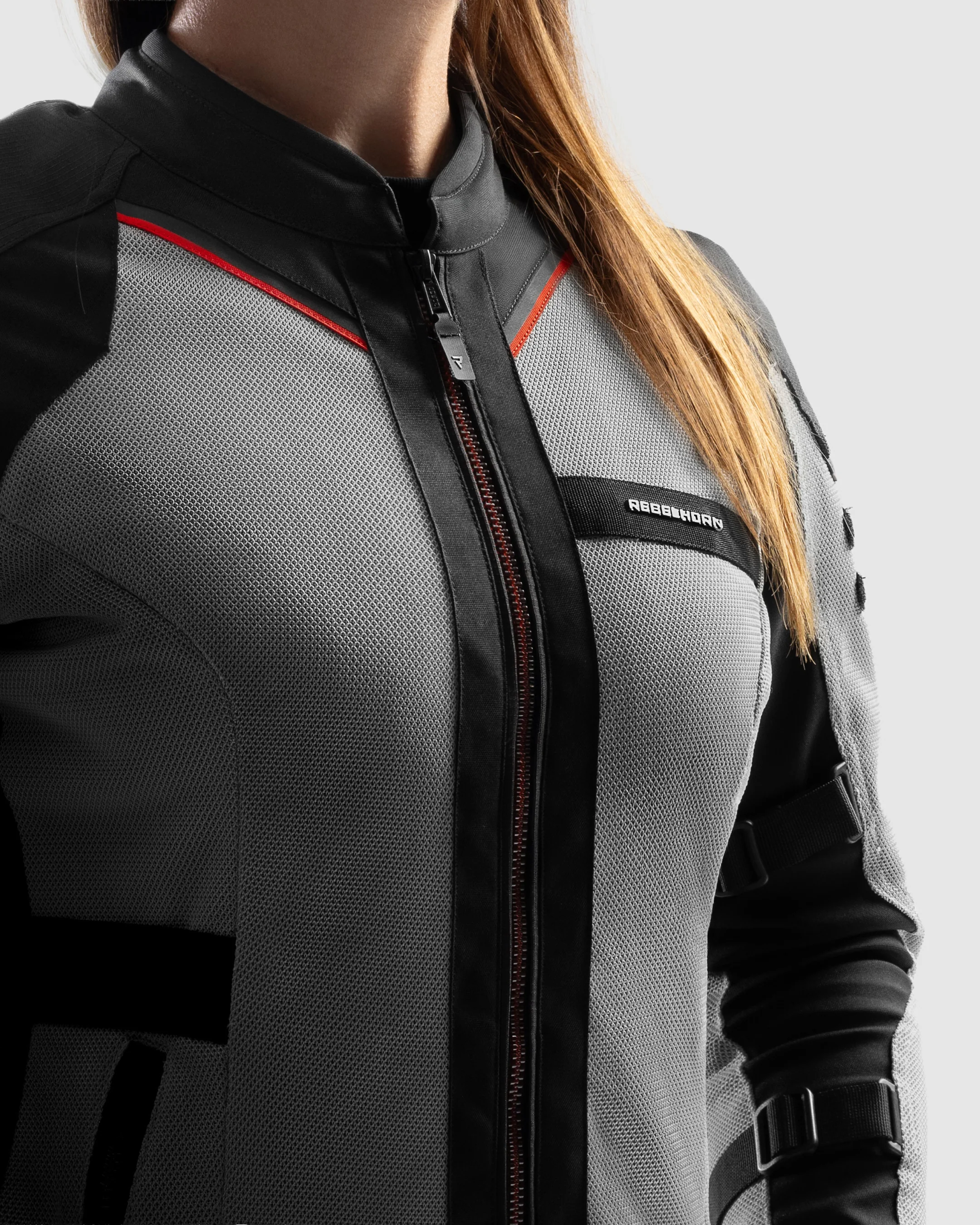 Scandal 3 Women Motorcycle Jacket Gray - Image 5