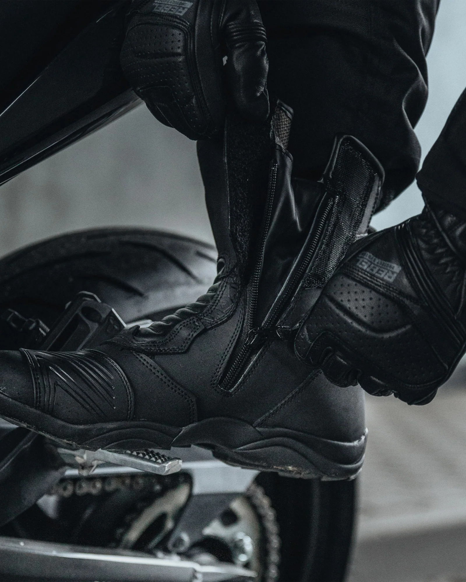 Scout Motorcycle Boots Black Matt - Image 5