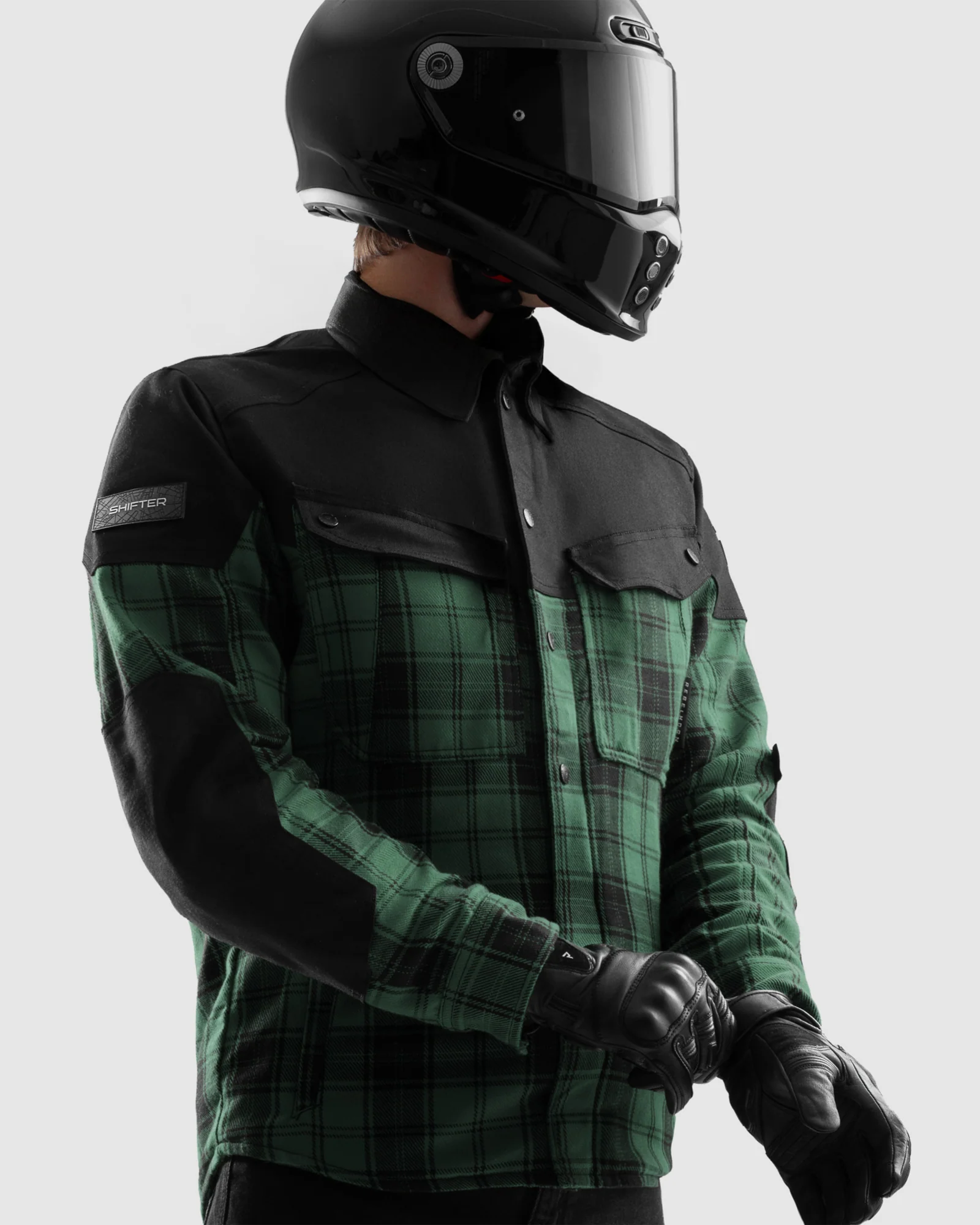 Shifter Motorcycle Shirt Green - Image 13