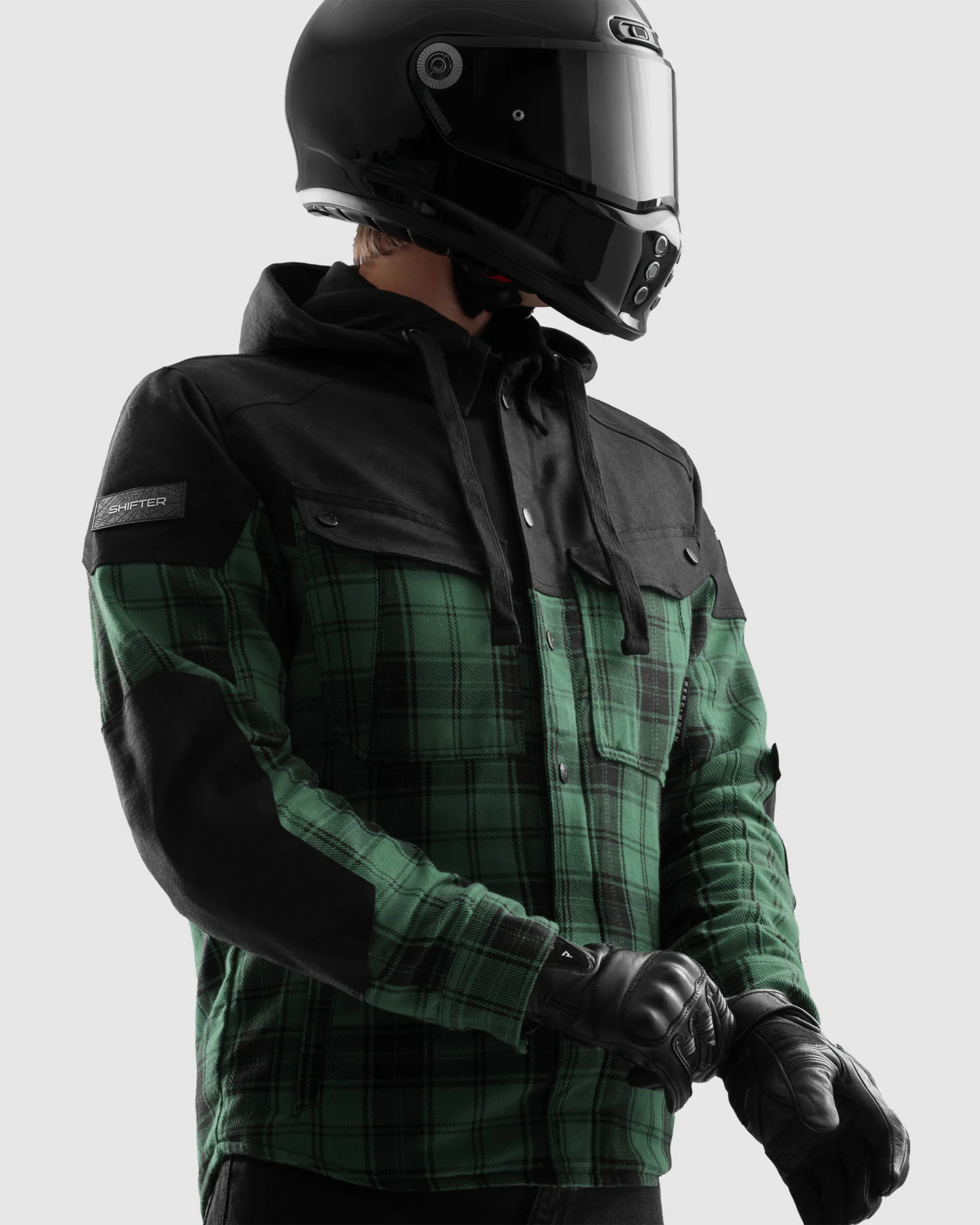 Shifter Motorcycle Shirt Green - Image 4
