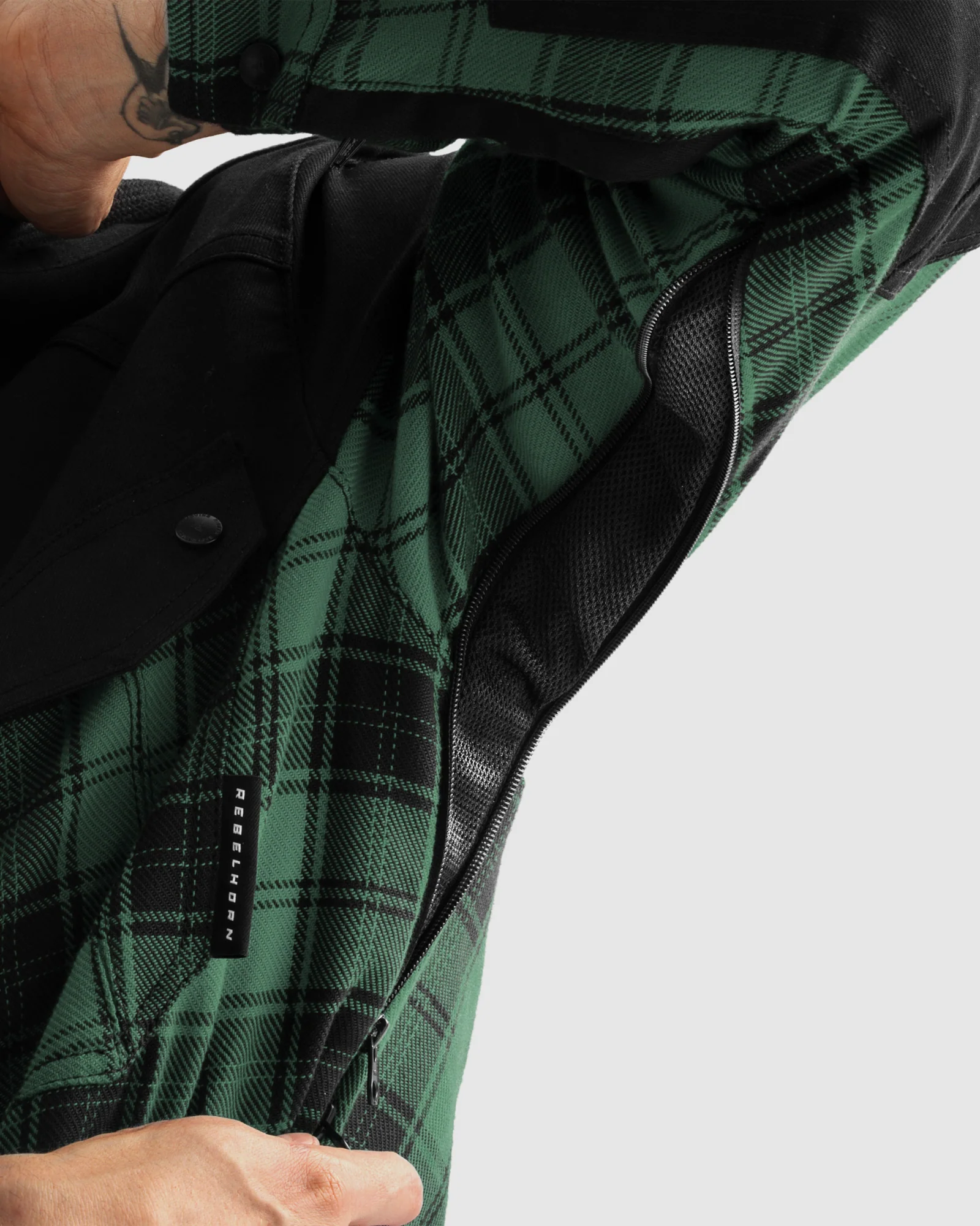 Shifter Motorcycle Shirt Green - Image 7
