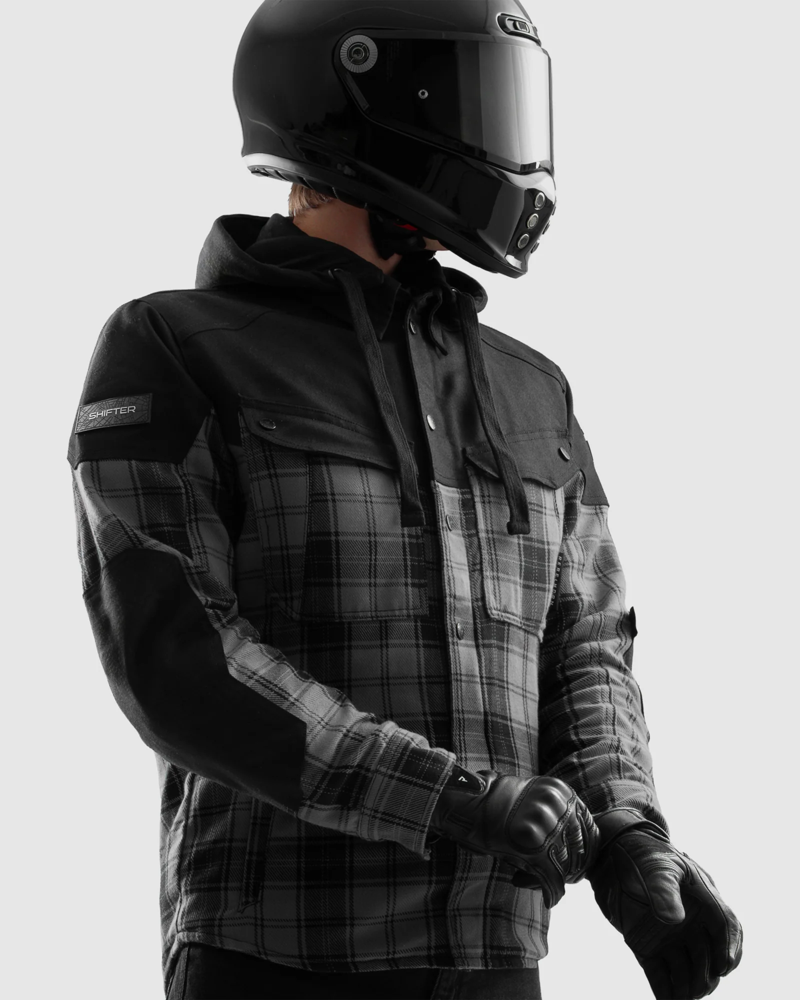 Shifter Motorcycle Shirt Grey - Image 4