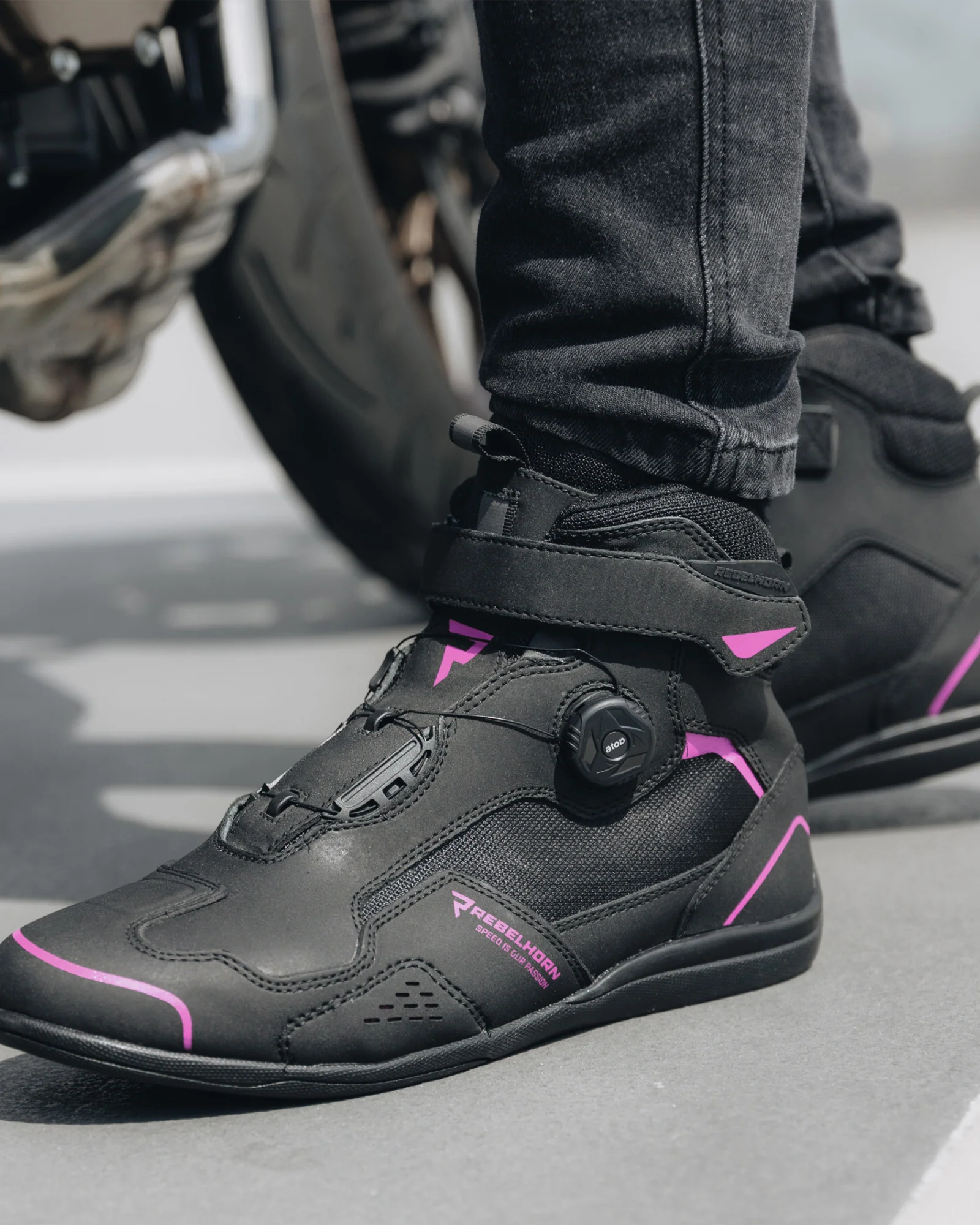 Spark II Women's Motorcycle Boots Pink - Image 12