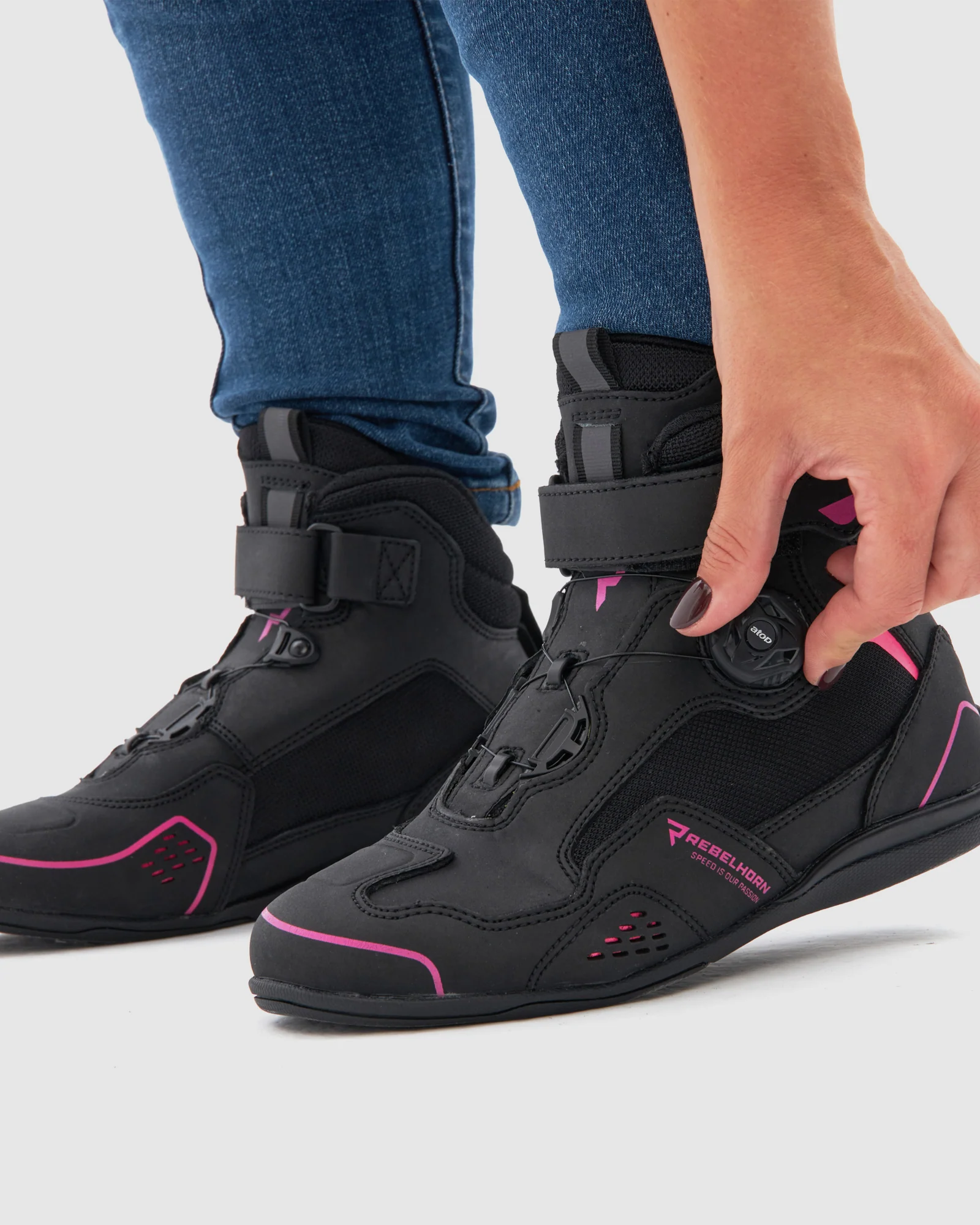 Spark II Women's Motorcycle Boots Pink - Image 4
