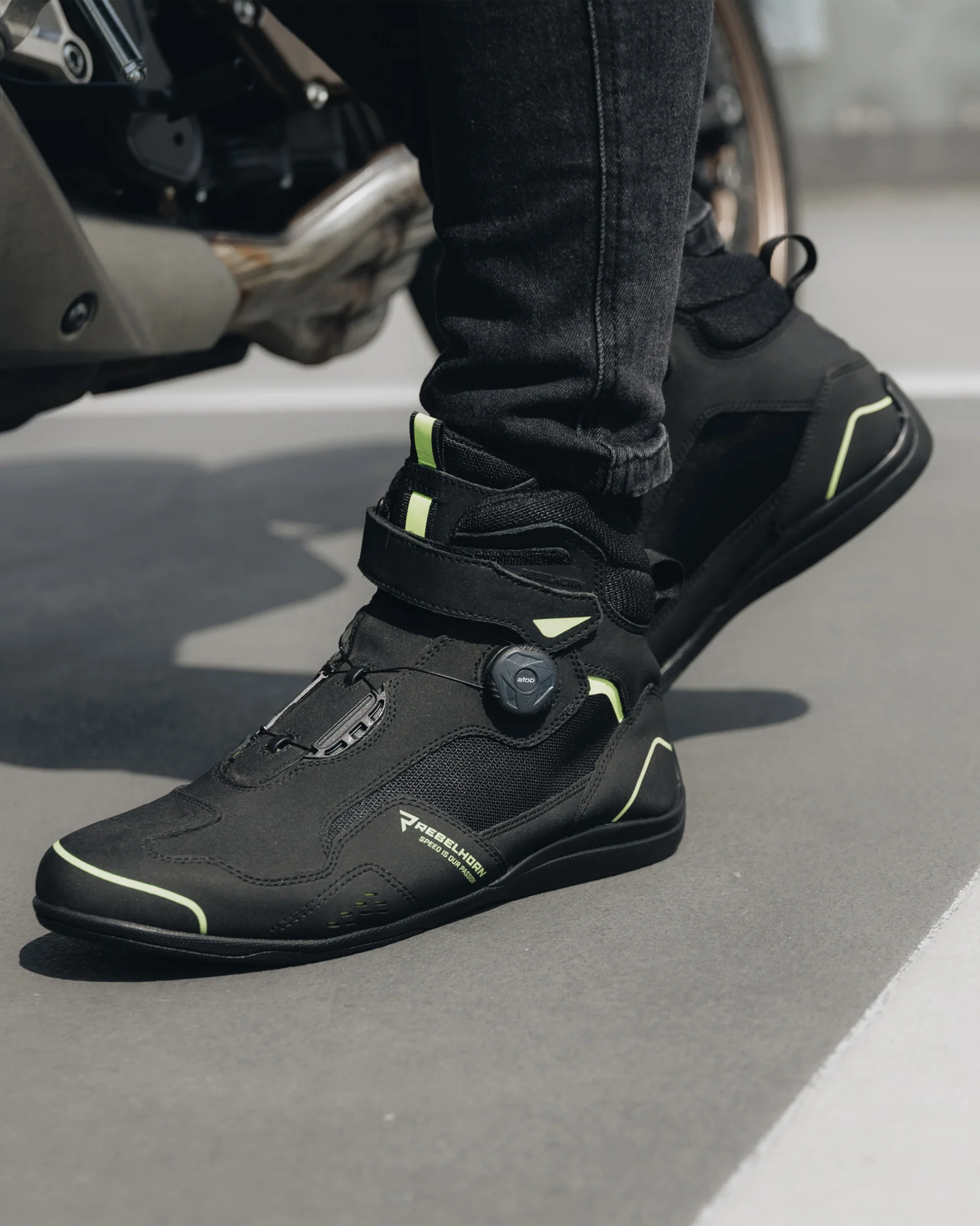 Spark II Motorcycle Boots Fluo Yellow - Image 10