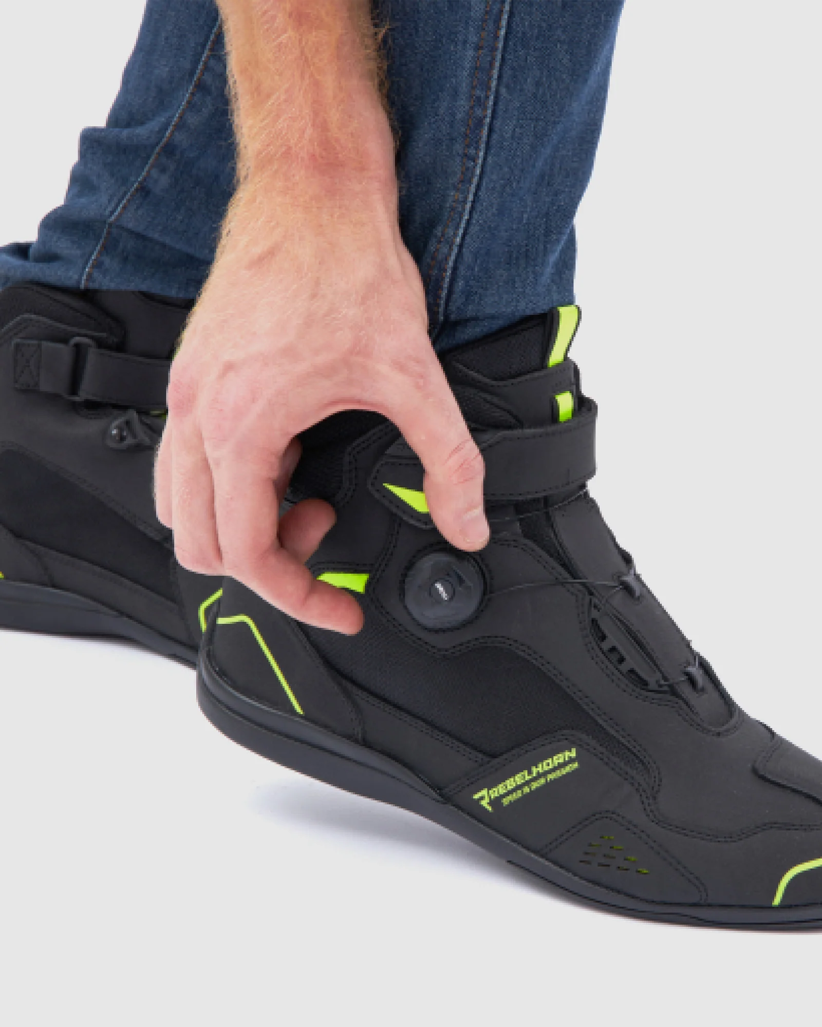 Spark II Motorcycle Boots Fluo Yellow - Image 4