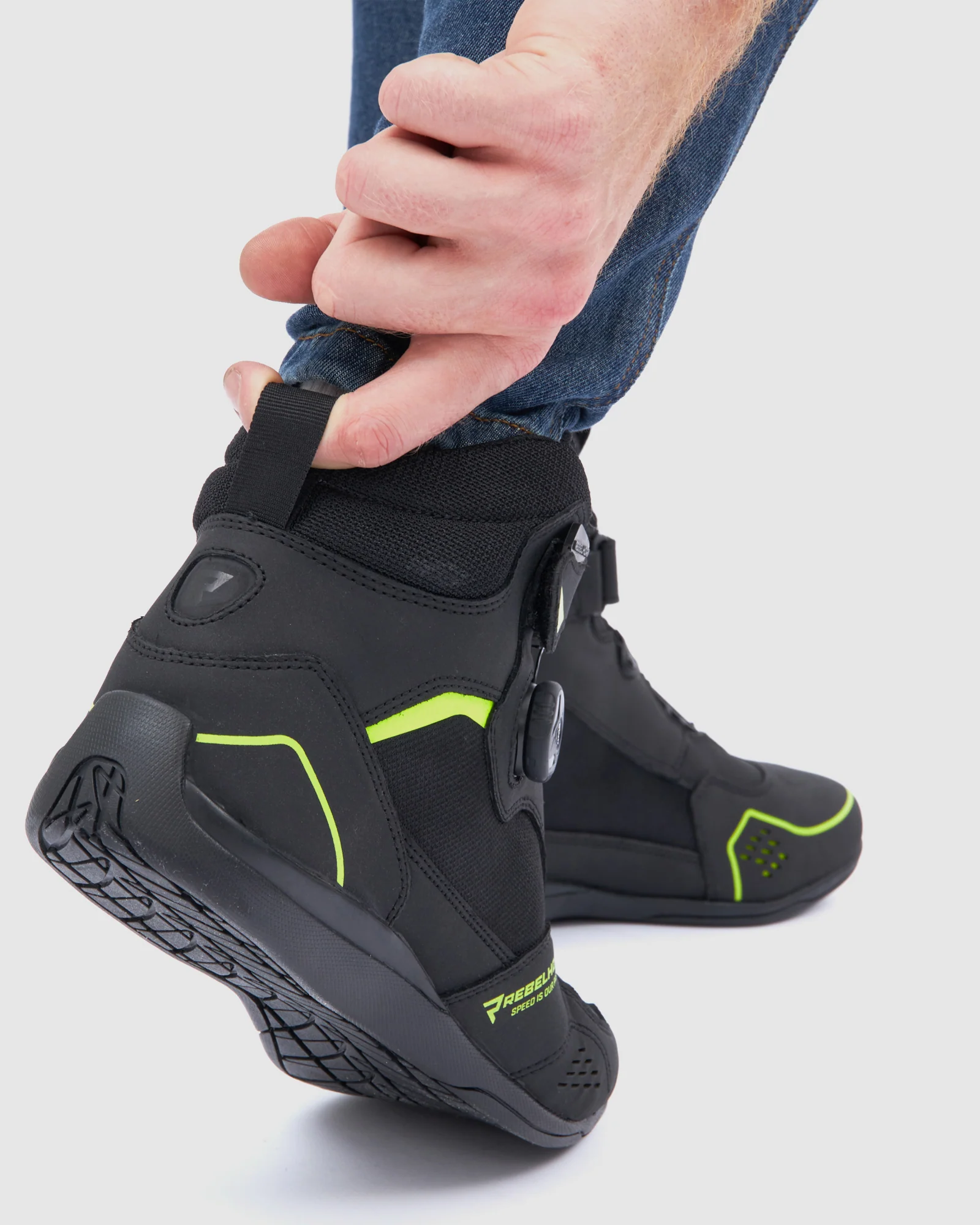 Spark II Motorcycle Boots Fluo Yellow - Image 6