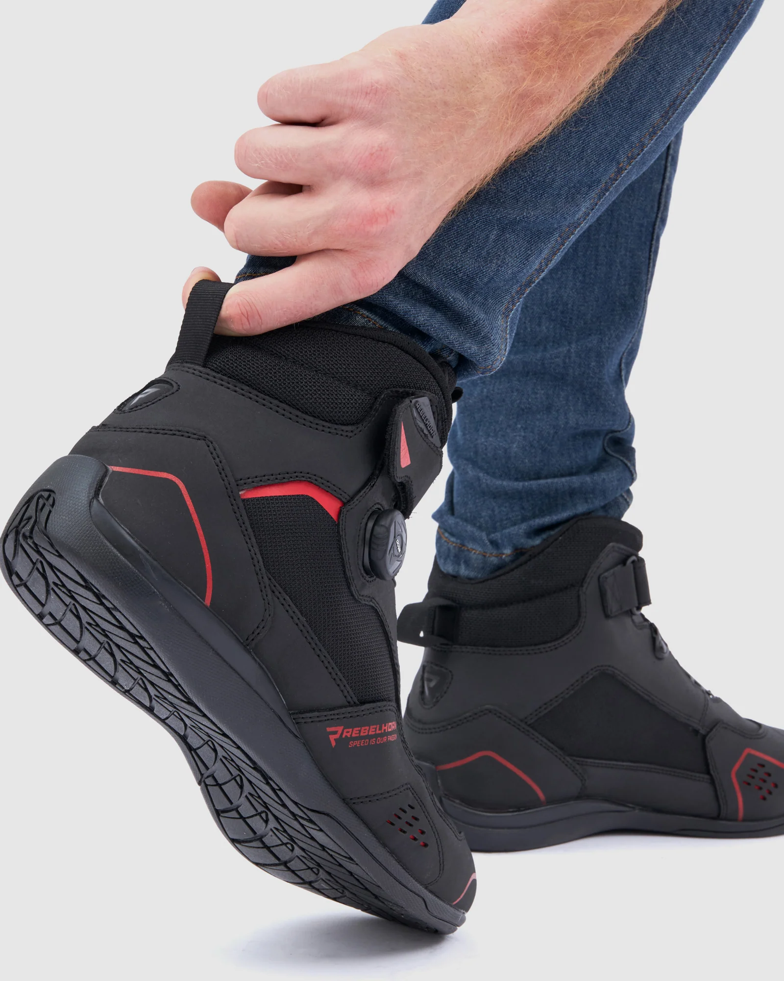 Spark II Motorcycle Boots Red - Image 6