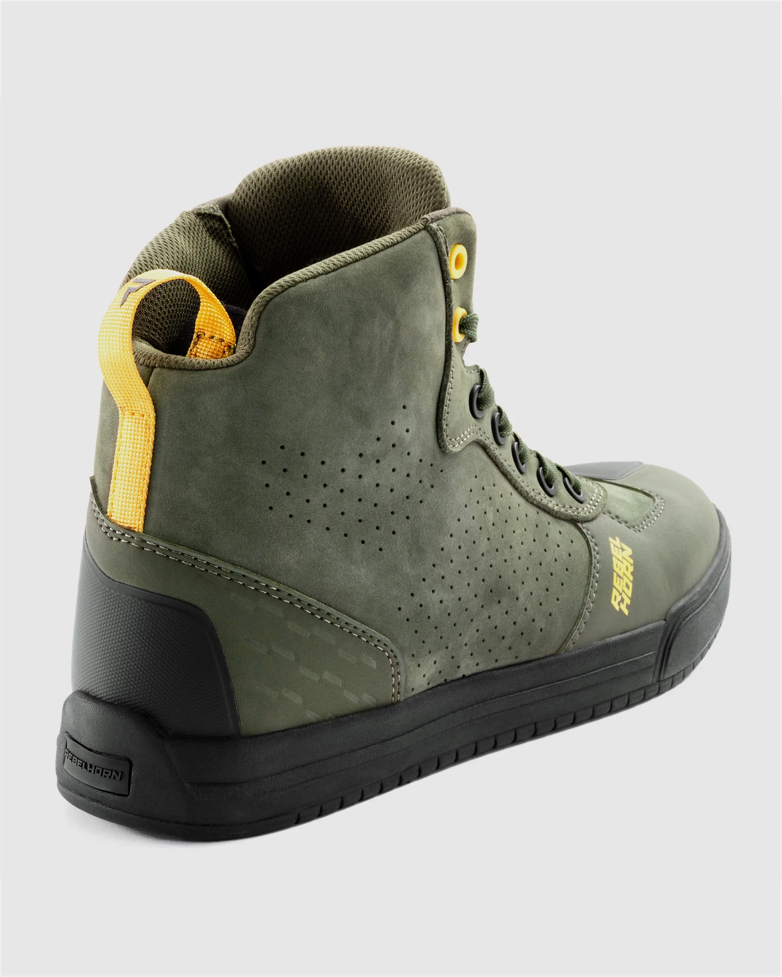 Spike Motorcycle Boots Olive - Image 2