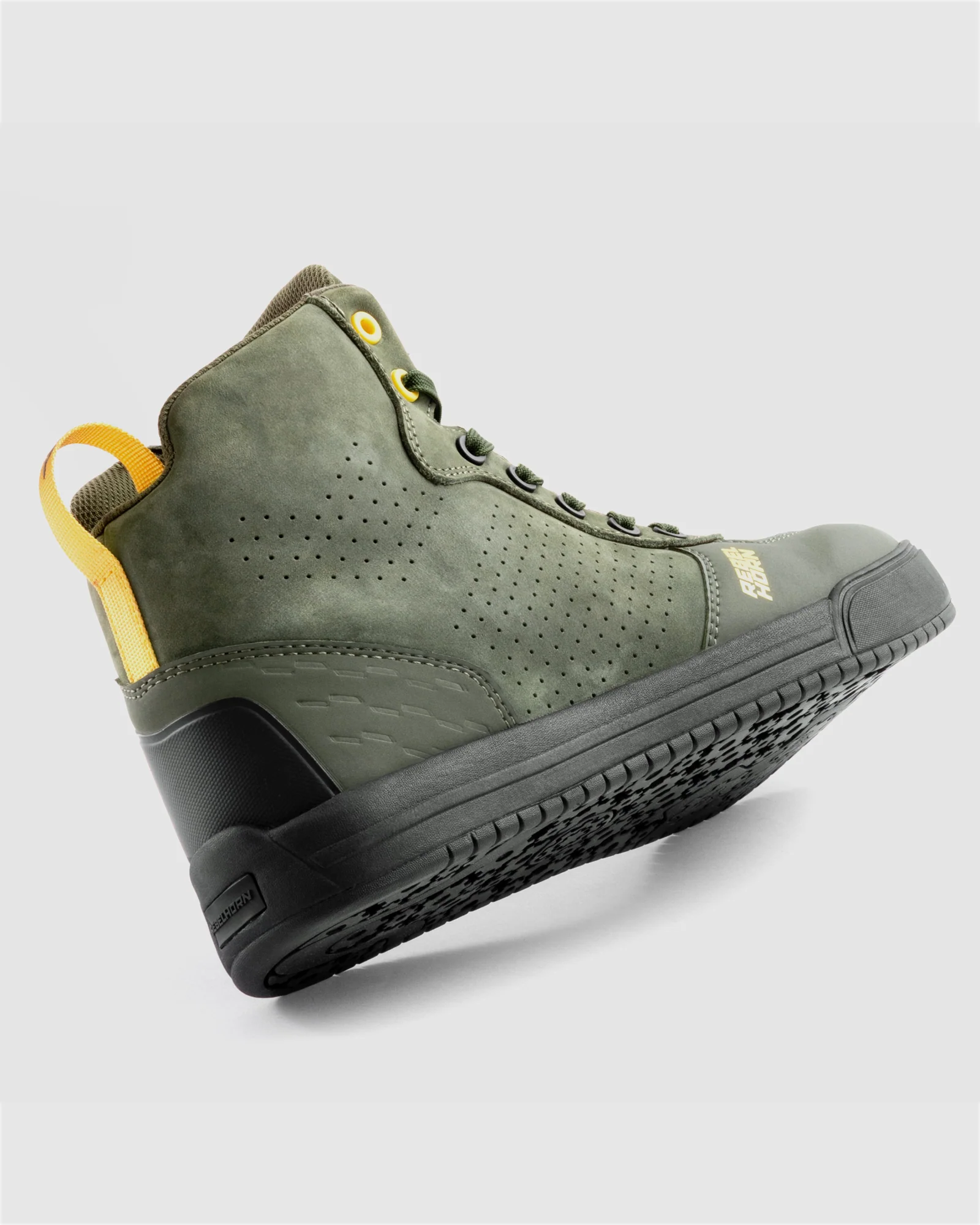 Spike Motorcycle Boots Olive - Image 3