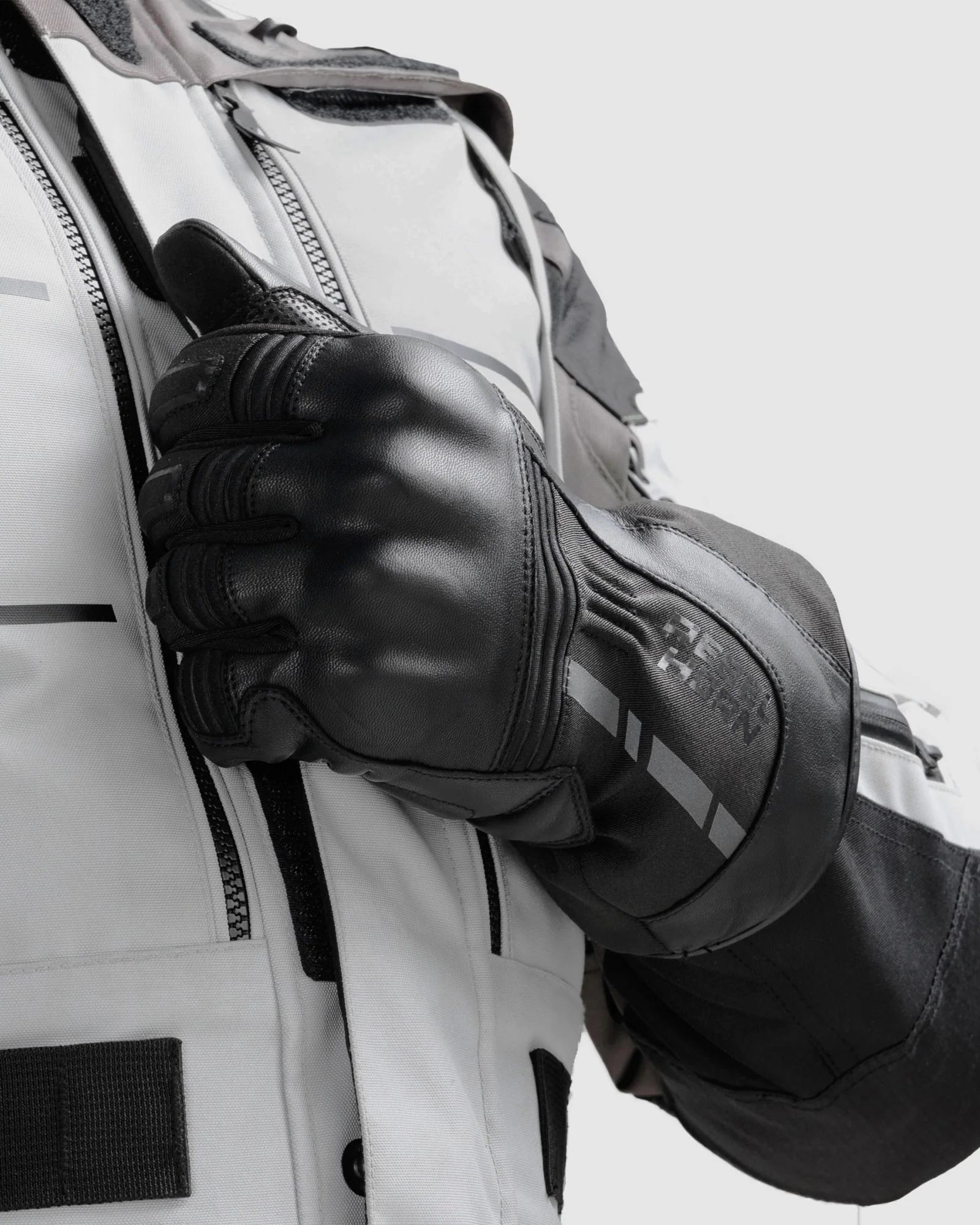 Tracer Waterproof Motorcycle Gloves Black - Image 3