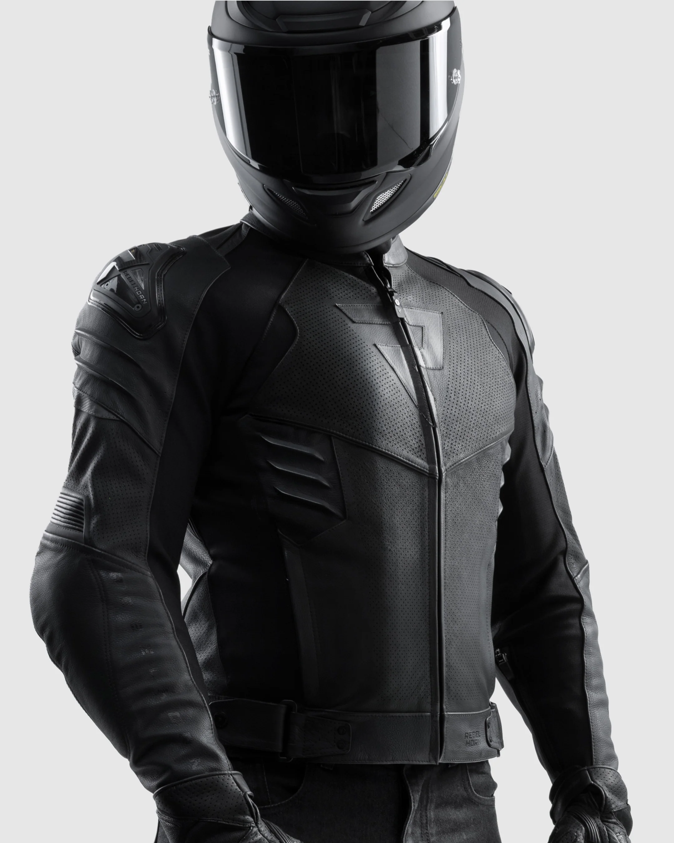 Vandal 2 Motorcycle Leather Jacket Black - Image 3