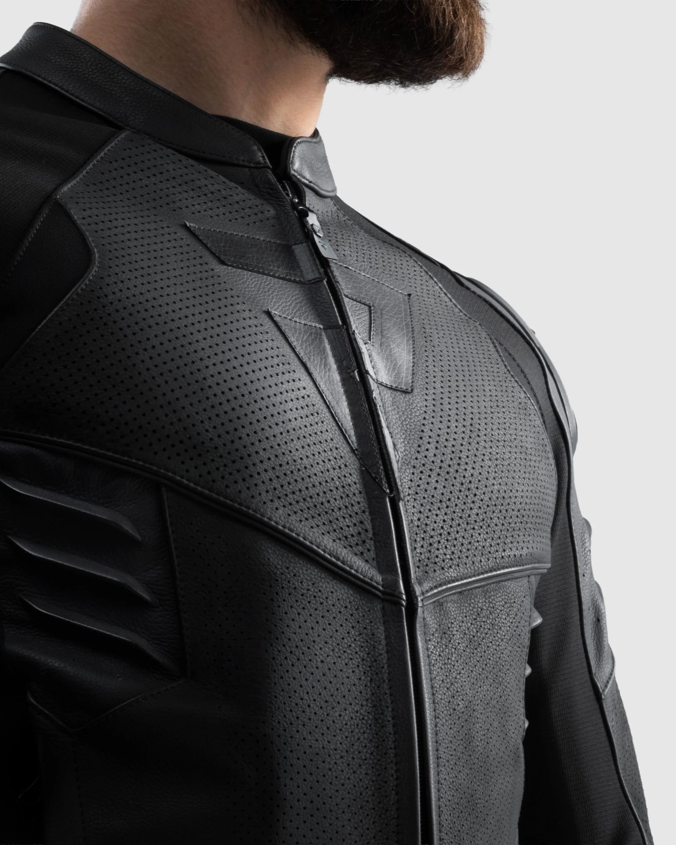 Vandal 2 Motorcycle Leather Jacket Black - Image 4