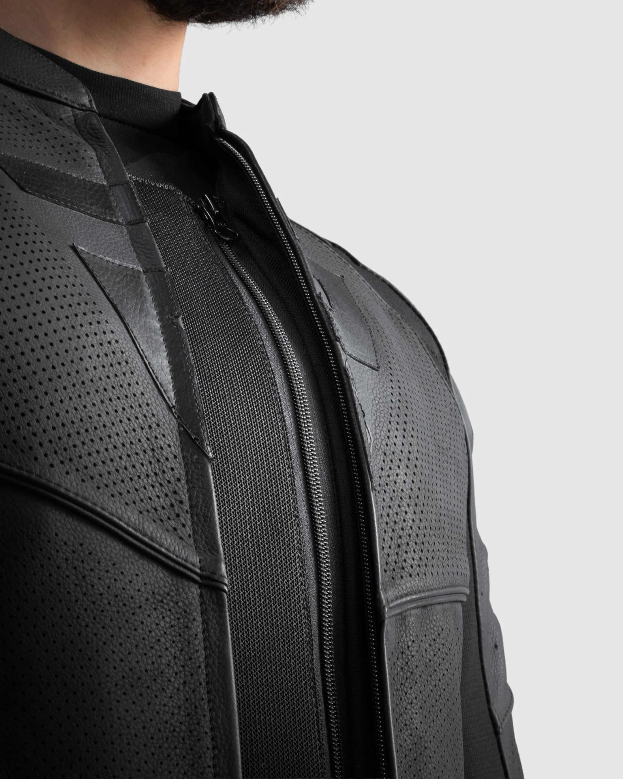 Vandal 2 Motorcycle Leather Jacket Black - Image 6