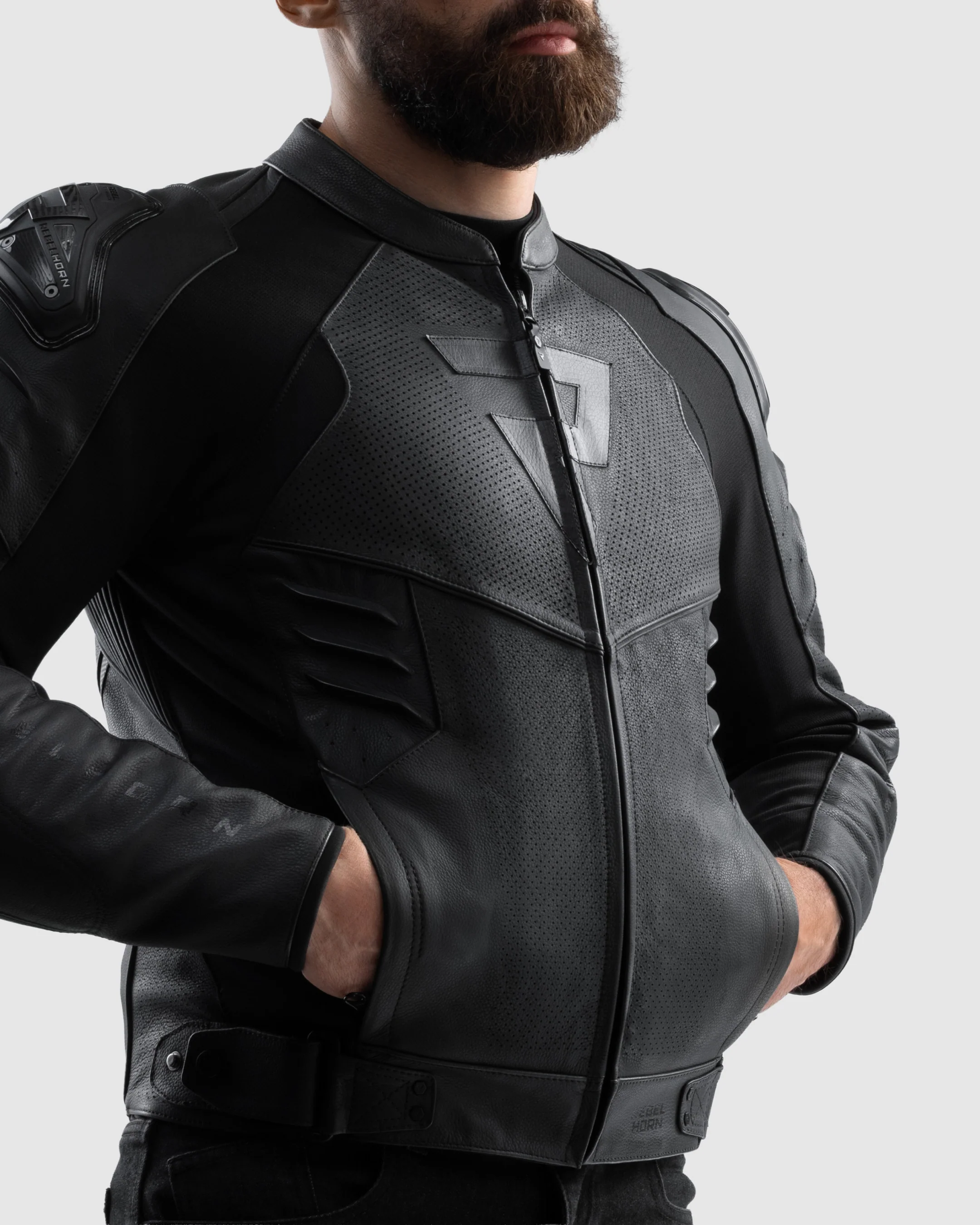 Vandal 2 Motorcycle Leather Jacket Black - Image 7