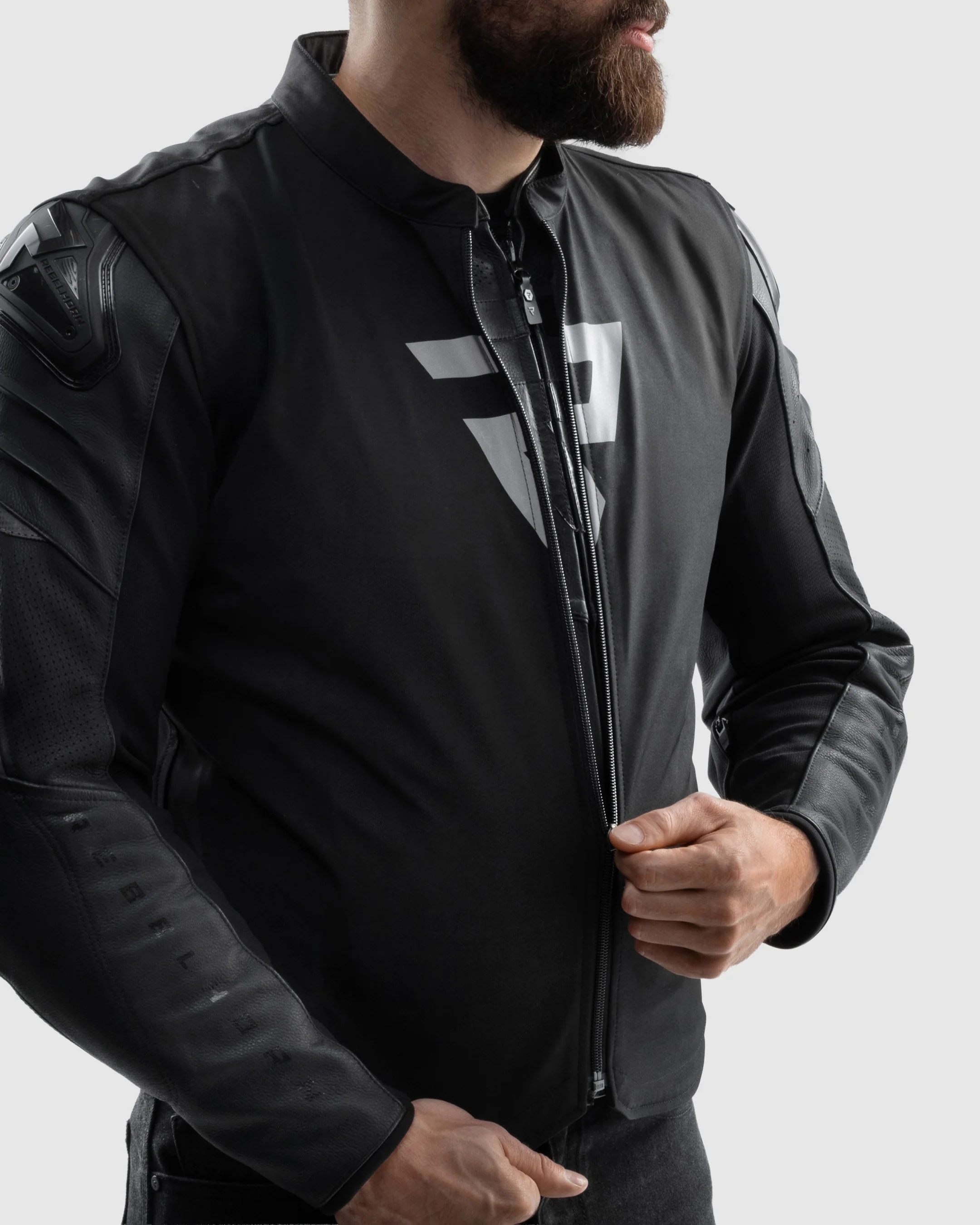 Vandal 2 Motorcycle Leather Jacket Black - Image 8