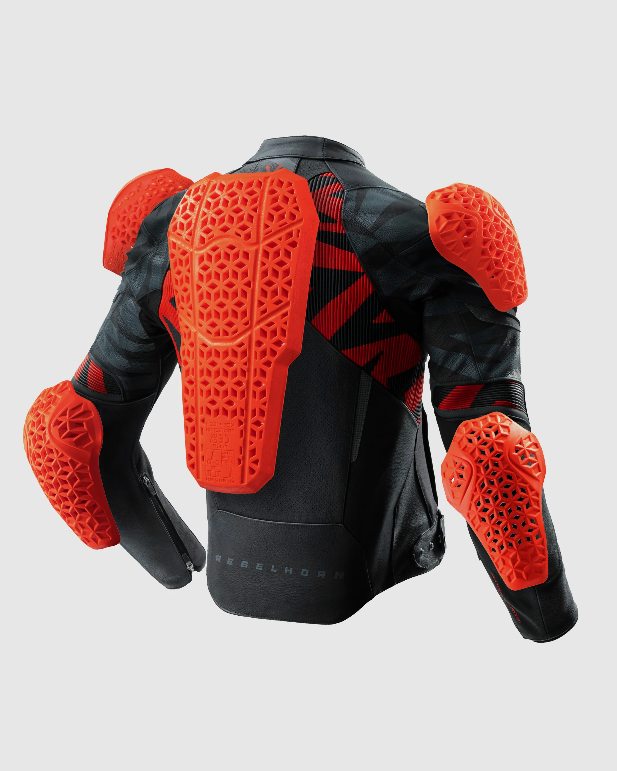 Vandal 2 Motorcycle Leather Jacket Red - Image 14