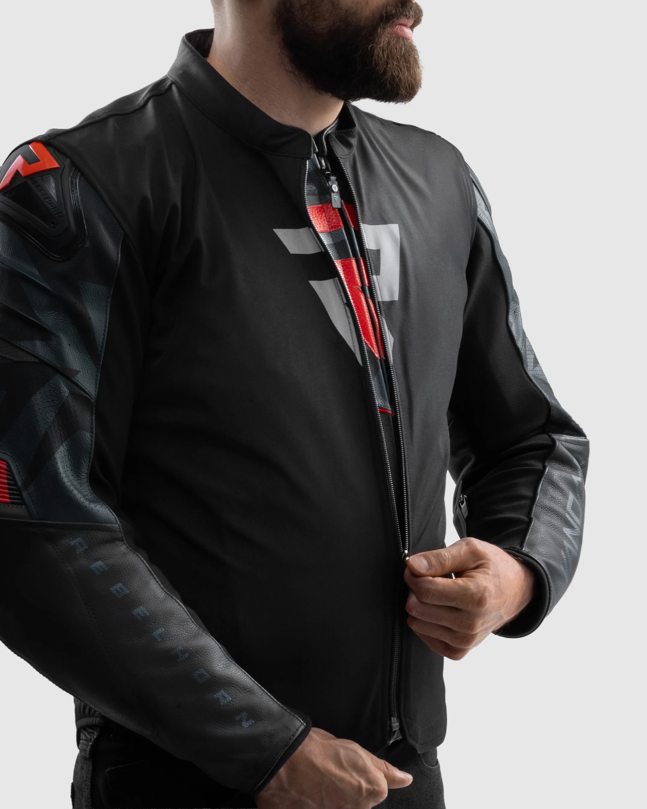 Vandal 2 Motorcycle Leather Jacket Red - Image 8