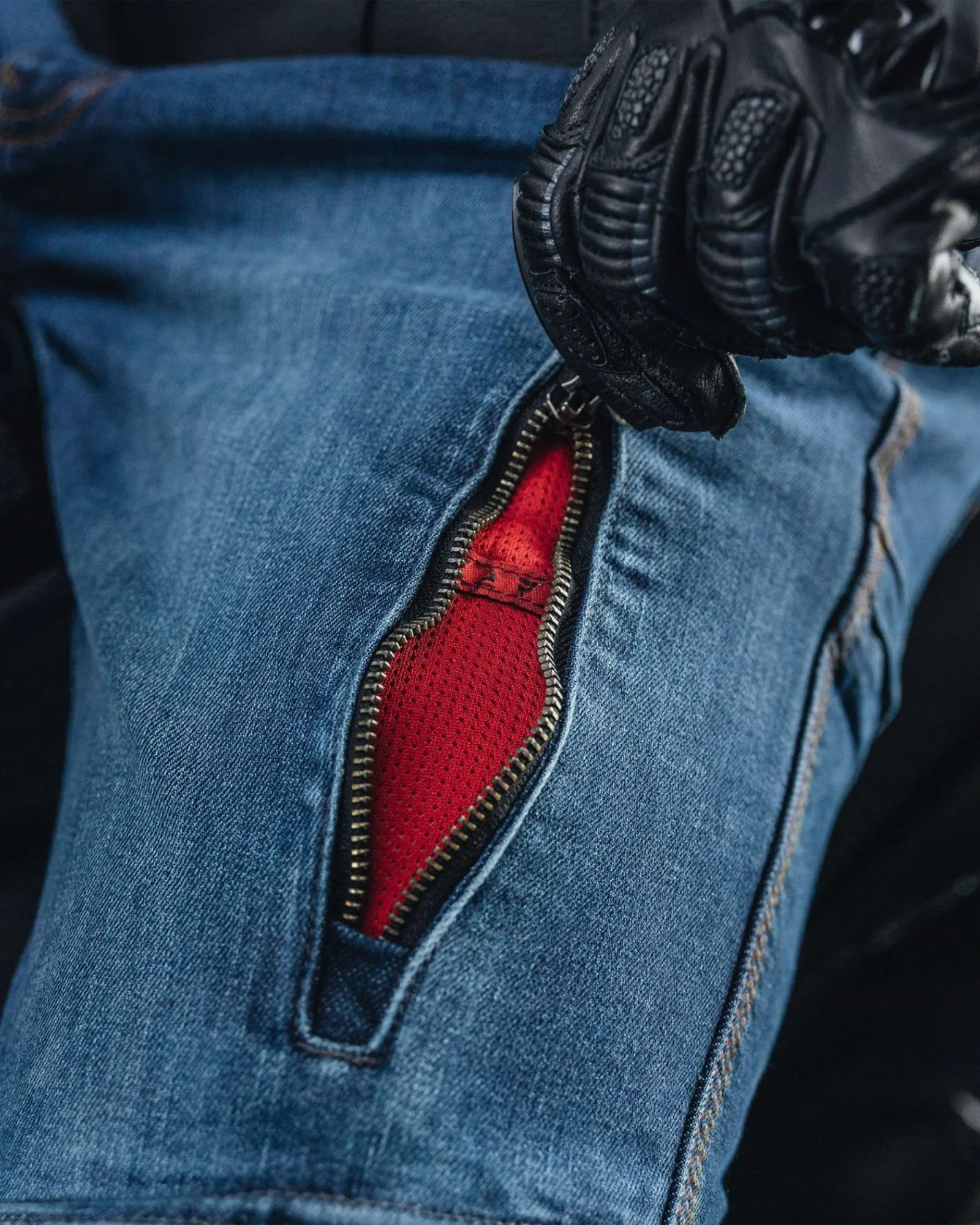 Vandal Motorcycle Jeans Blue - Image 7