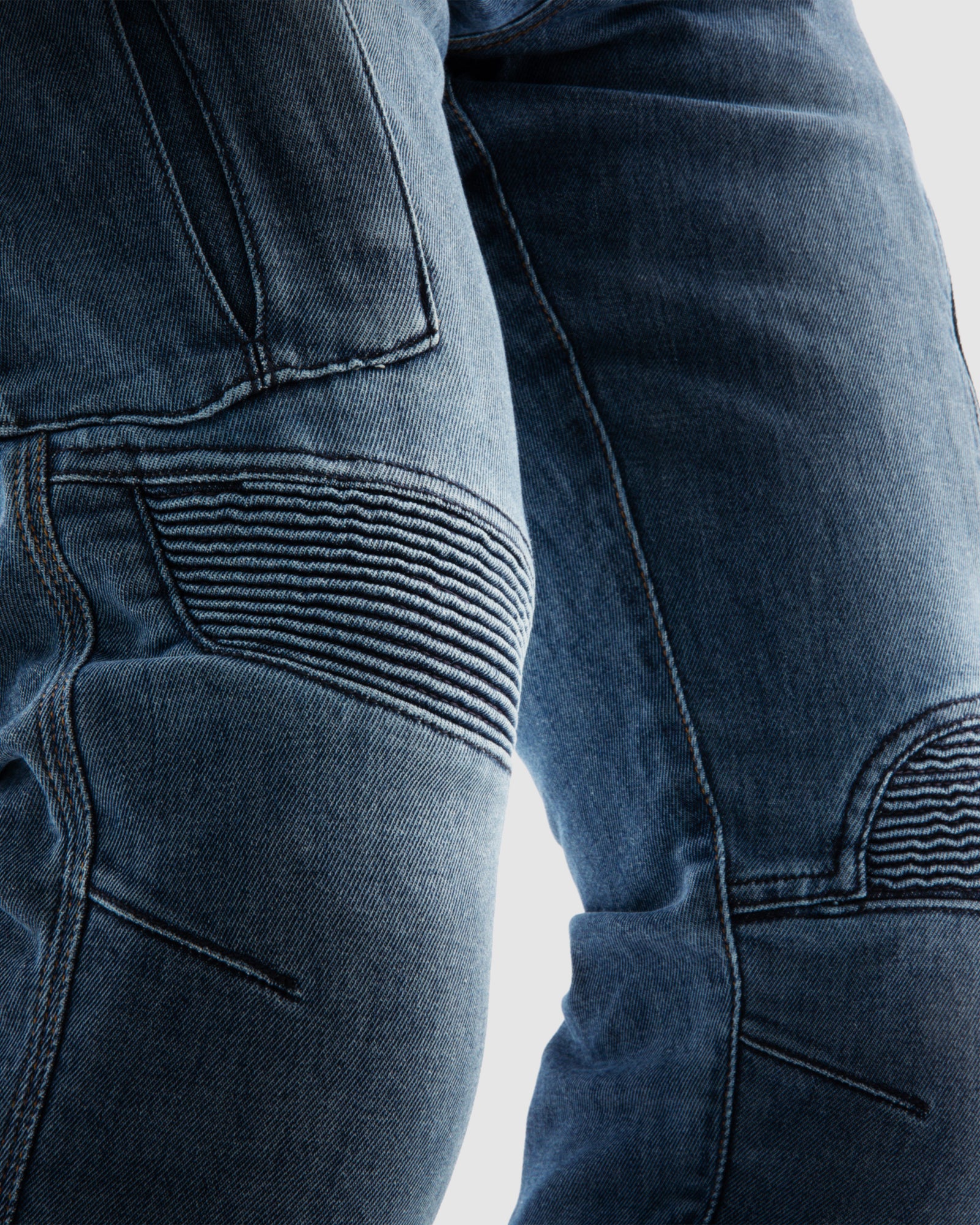 Vandal Motorcycle Jeans Monolayer Washed Blue - Image 10